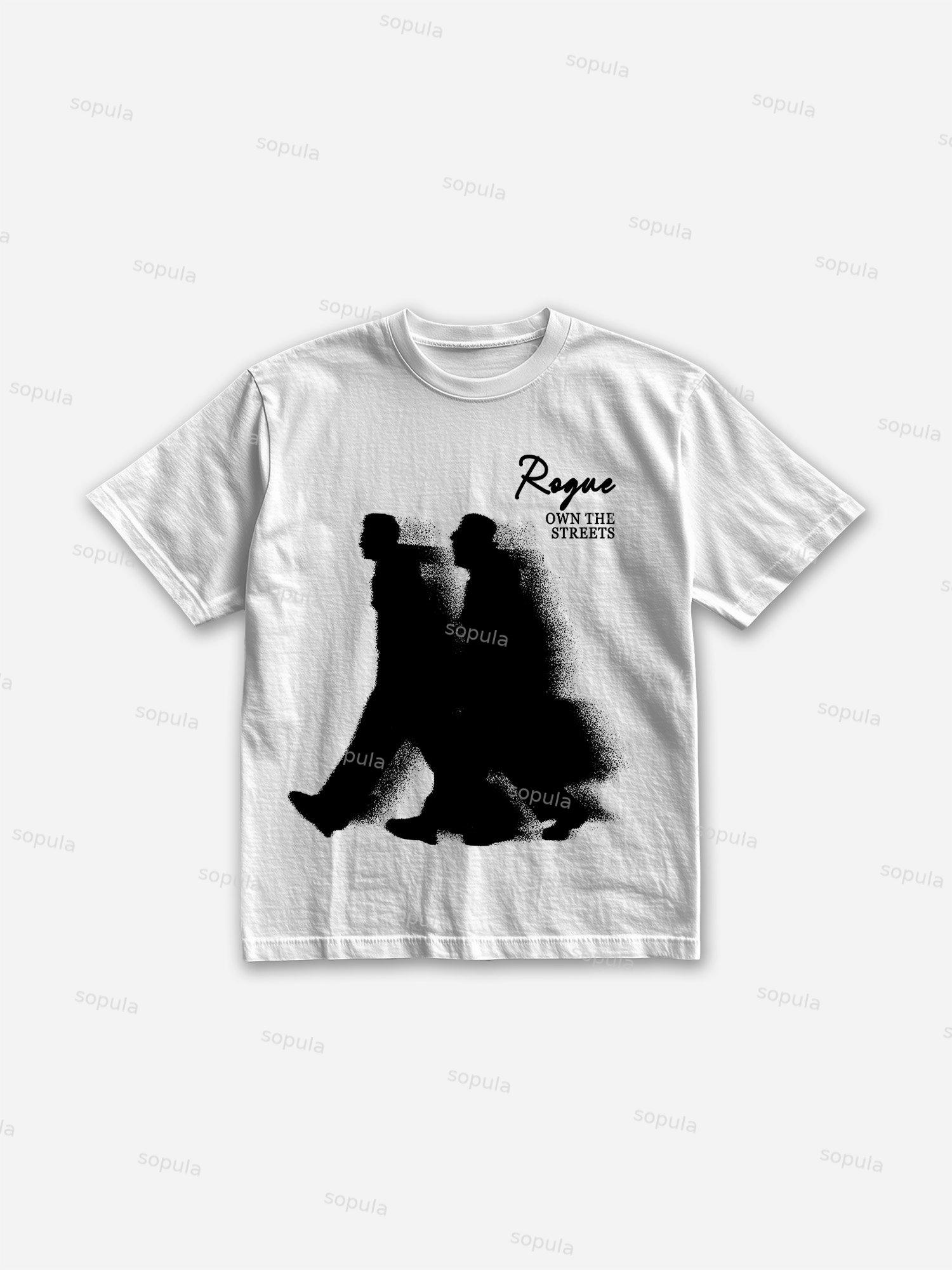 Abstract Graphic Rogue Print Cotton T-shirt Product Image
