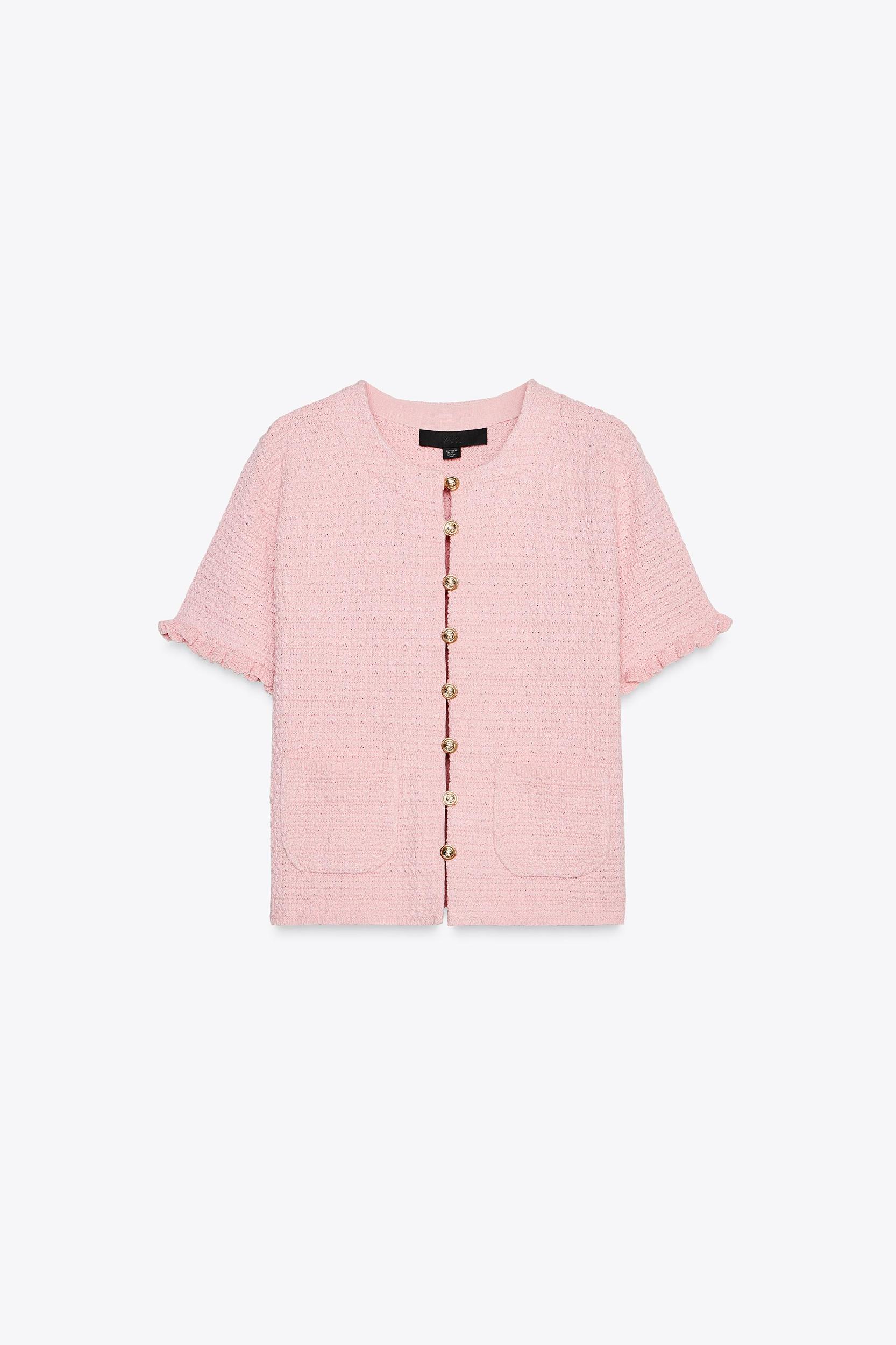 RUFFLED KNIT CARDIGAN Product Image