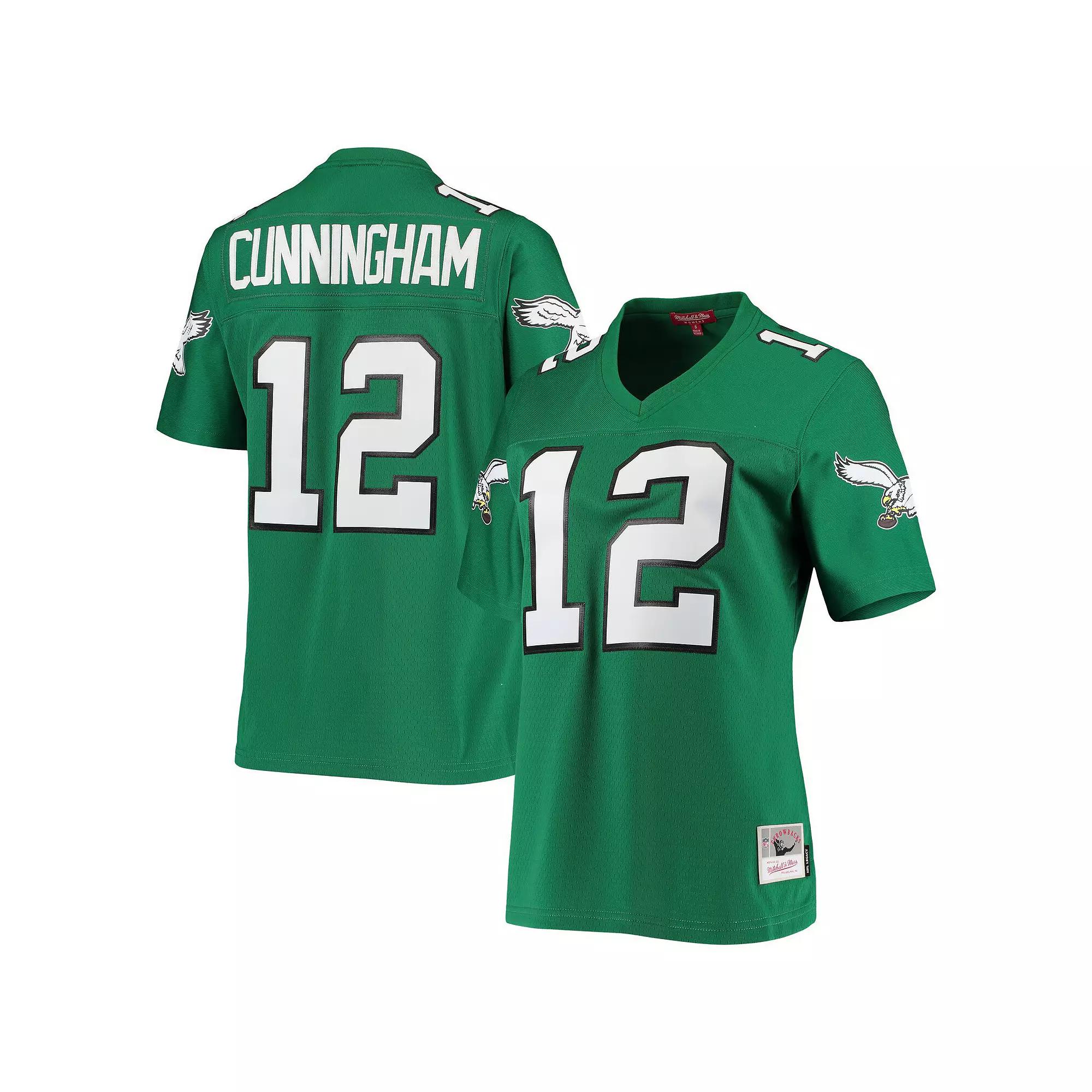 Women's Mitchell & Ness Randall Cunningham Kelly Green Philadelphia Eagles 1990 Legacy Replica Jersey,  Product Image