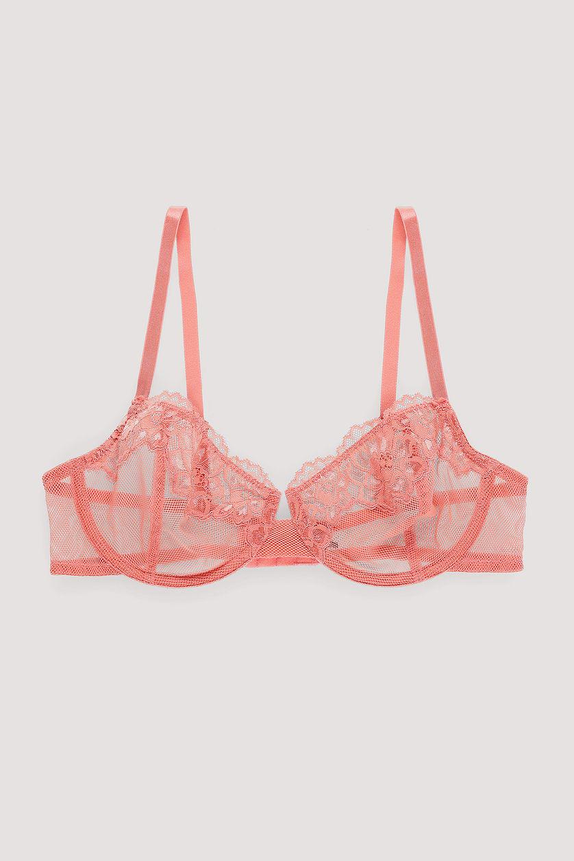 Wide Lace Edge Cup Bra Product Image