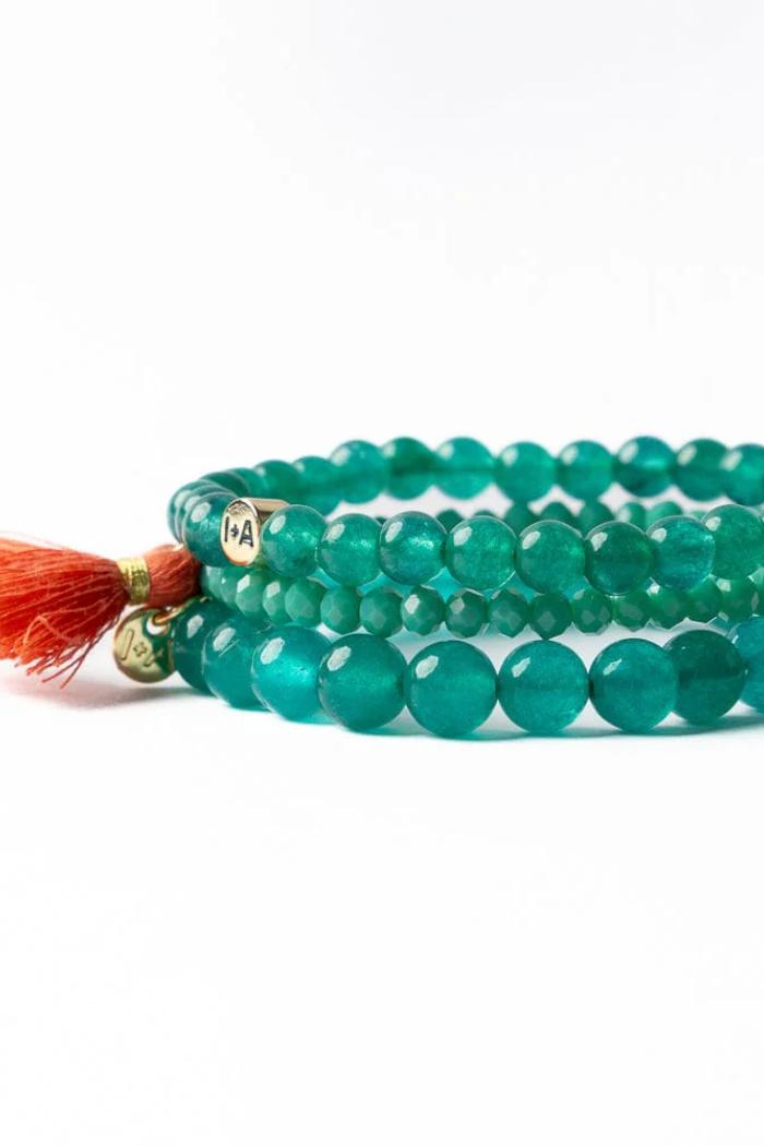 Addison Set Of 3 Stretch Bracelets Glass And Crystal With Bag Product Image