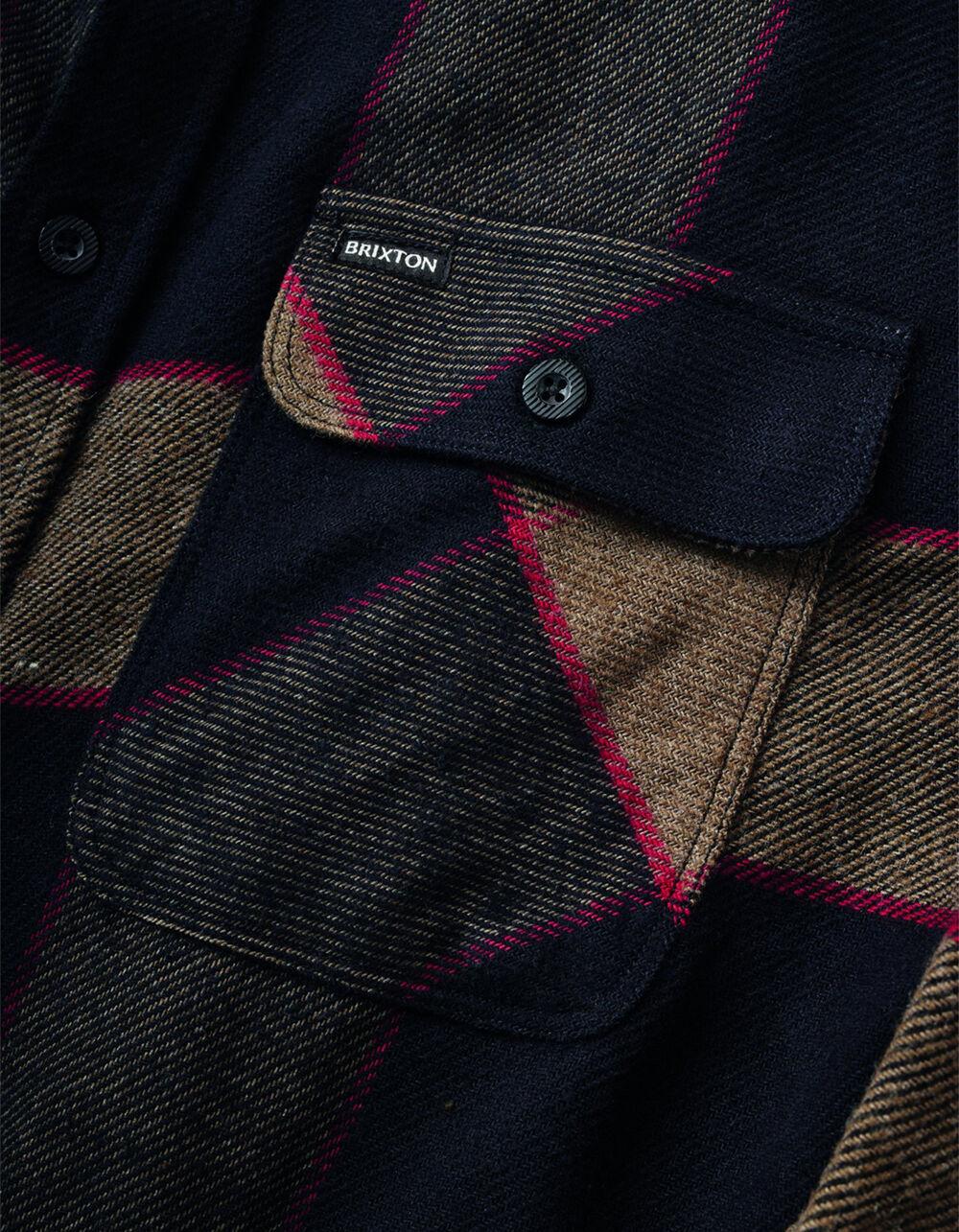 BRIXTON Bowery Mens Flannel - HEATHER GRAY Product Image