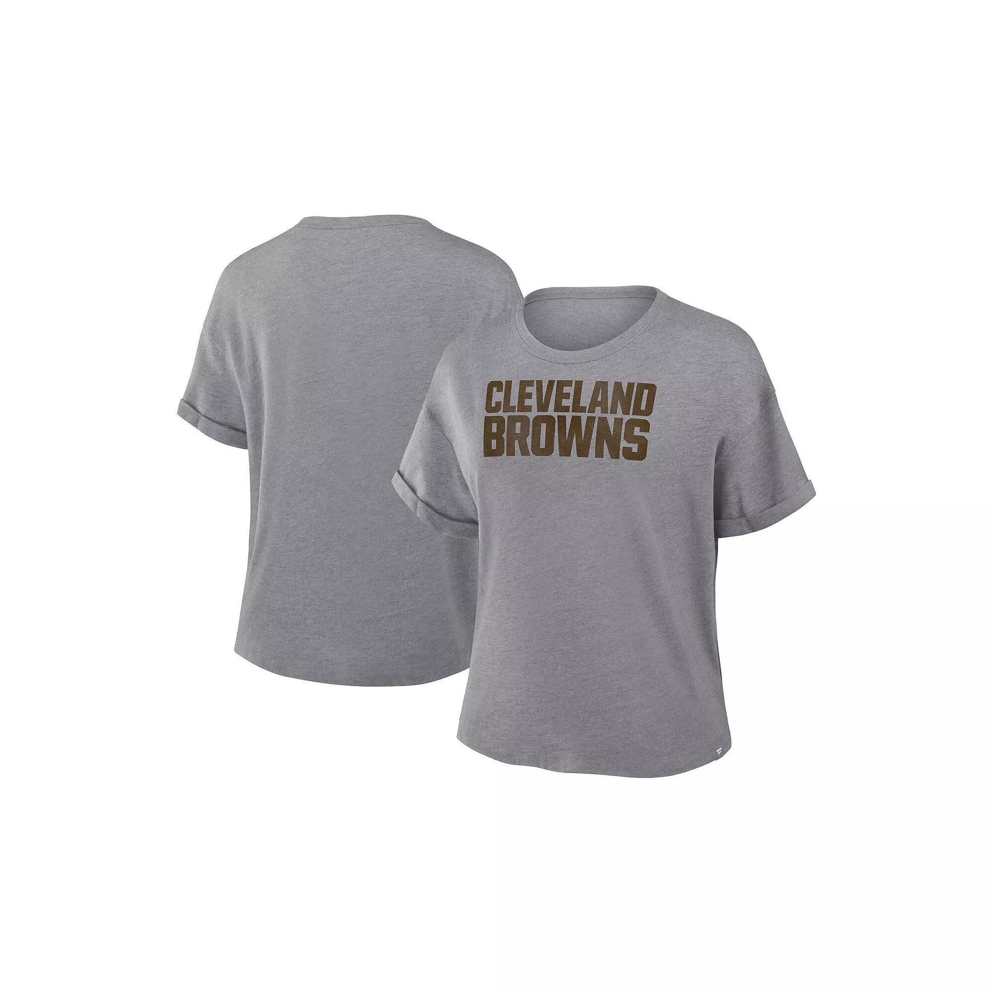 Women's Fanatics Heather Gray Cleveland Browns Tri-Blend T-Shirt,  Product Image