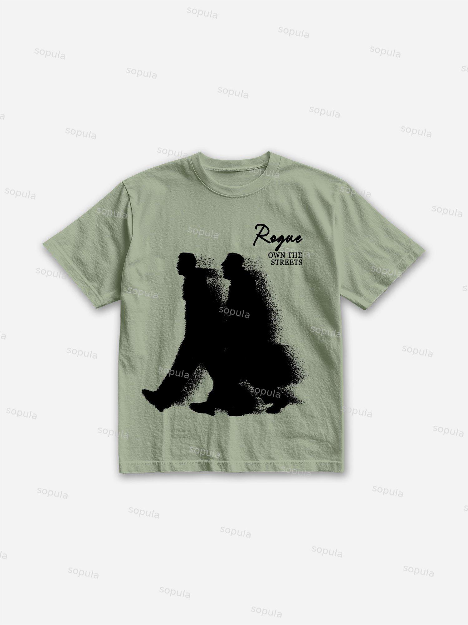 Abstract Graphic Rogue Print Cotton T-shirt Product Image