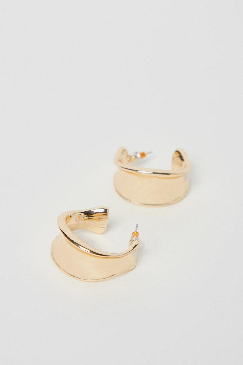 Textured Hoop Earrings Product Image