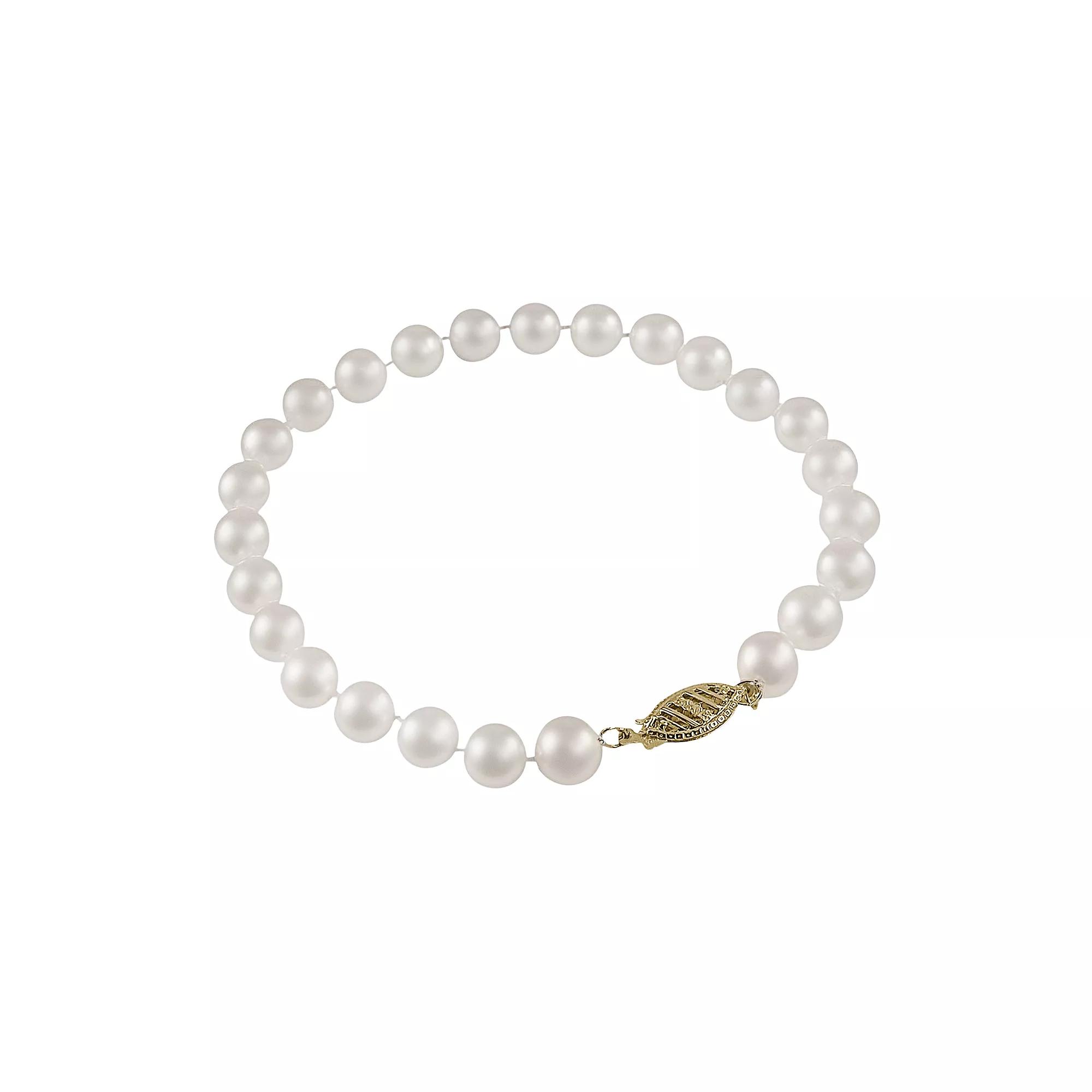 PearLustre by Imperial 10k Gold Freshwater Cultured Pearl Bracelet - 8-in., Women's,  Product Image