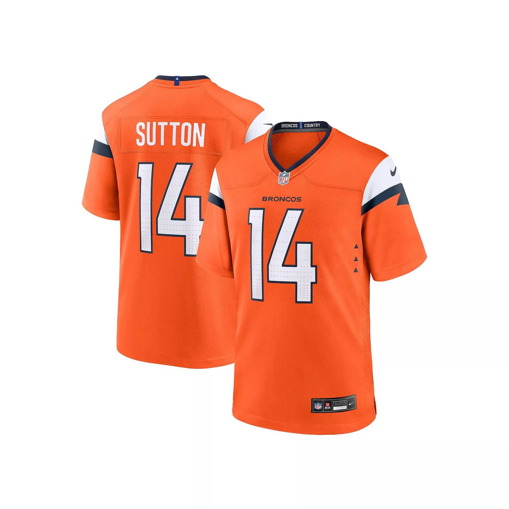 Men's Nike Courtland Sutton Orange Denver Broncos Mile High Collection Game Jersey, Size: 4XL Product Image