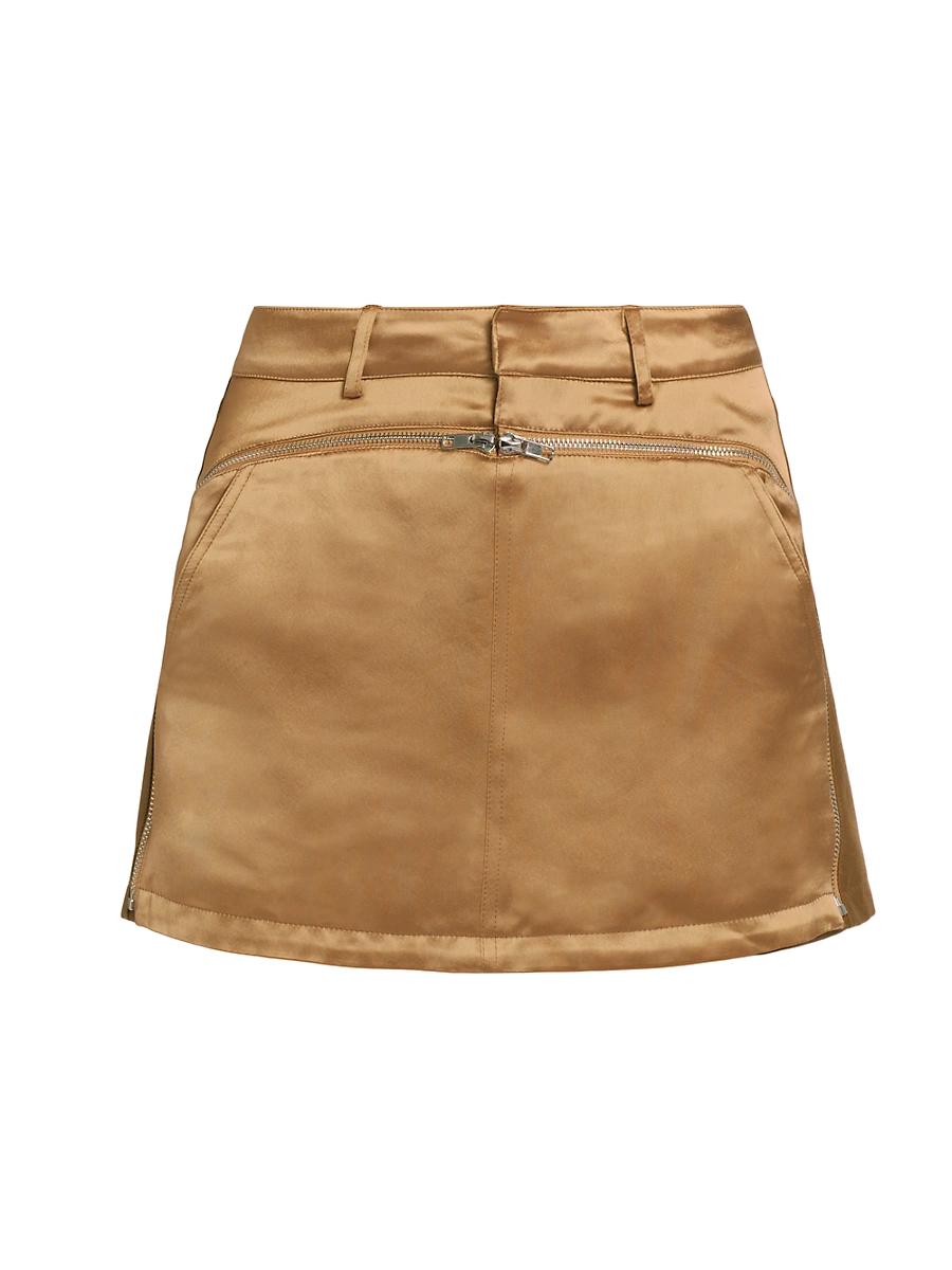 Womens Tatum Metallic Zip-Front Skort Product Image