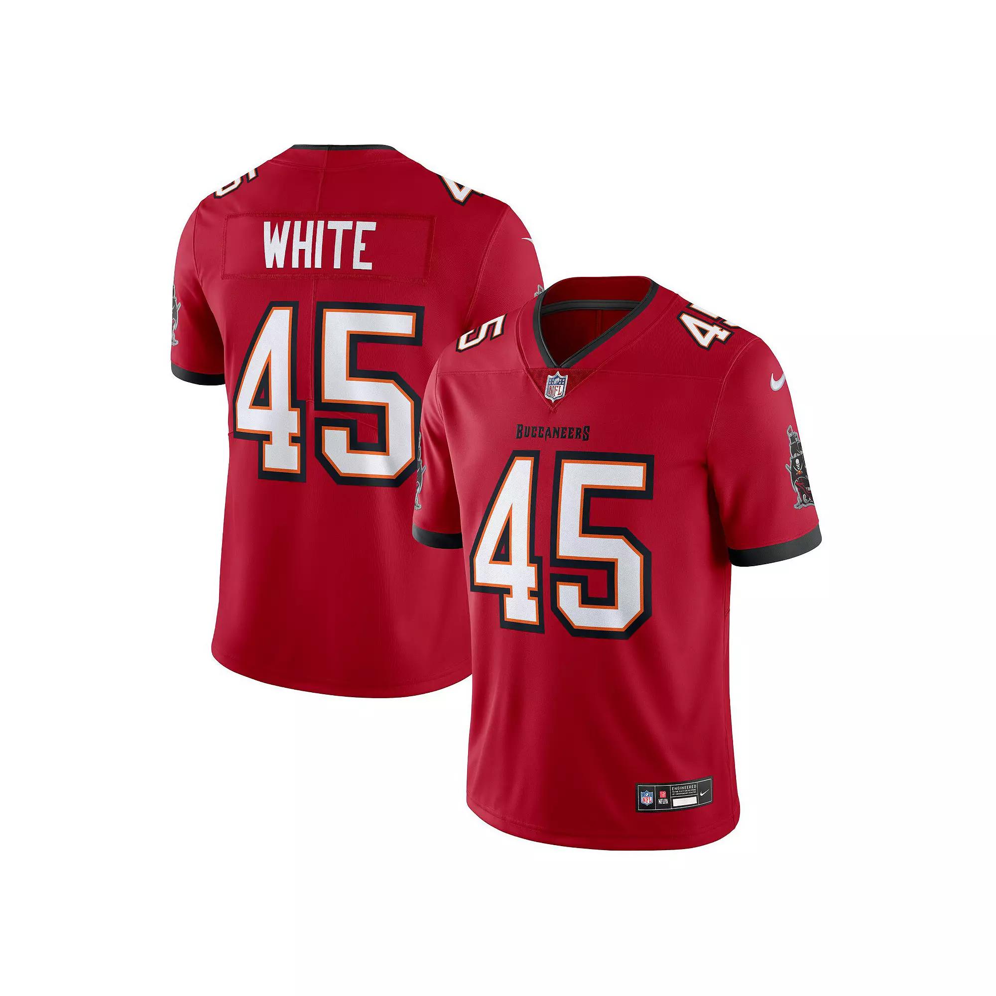 Men's Nike Devin White Red Tampa Bay Buccaneers  Vapor Untouchable Limited Jersey, Size: Large Product Image