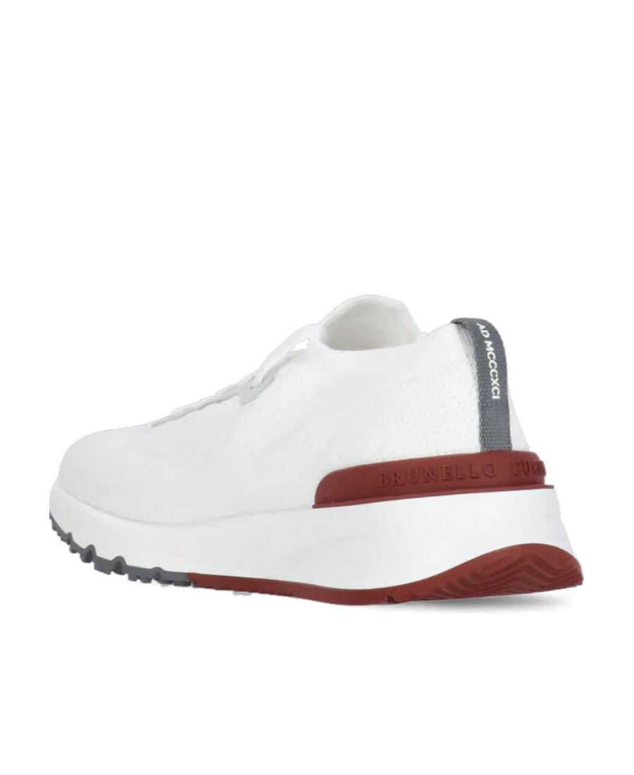 BRUNELLO CUCINELLI Cotton Knit Runners In White Product Image