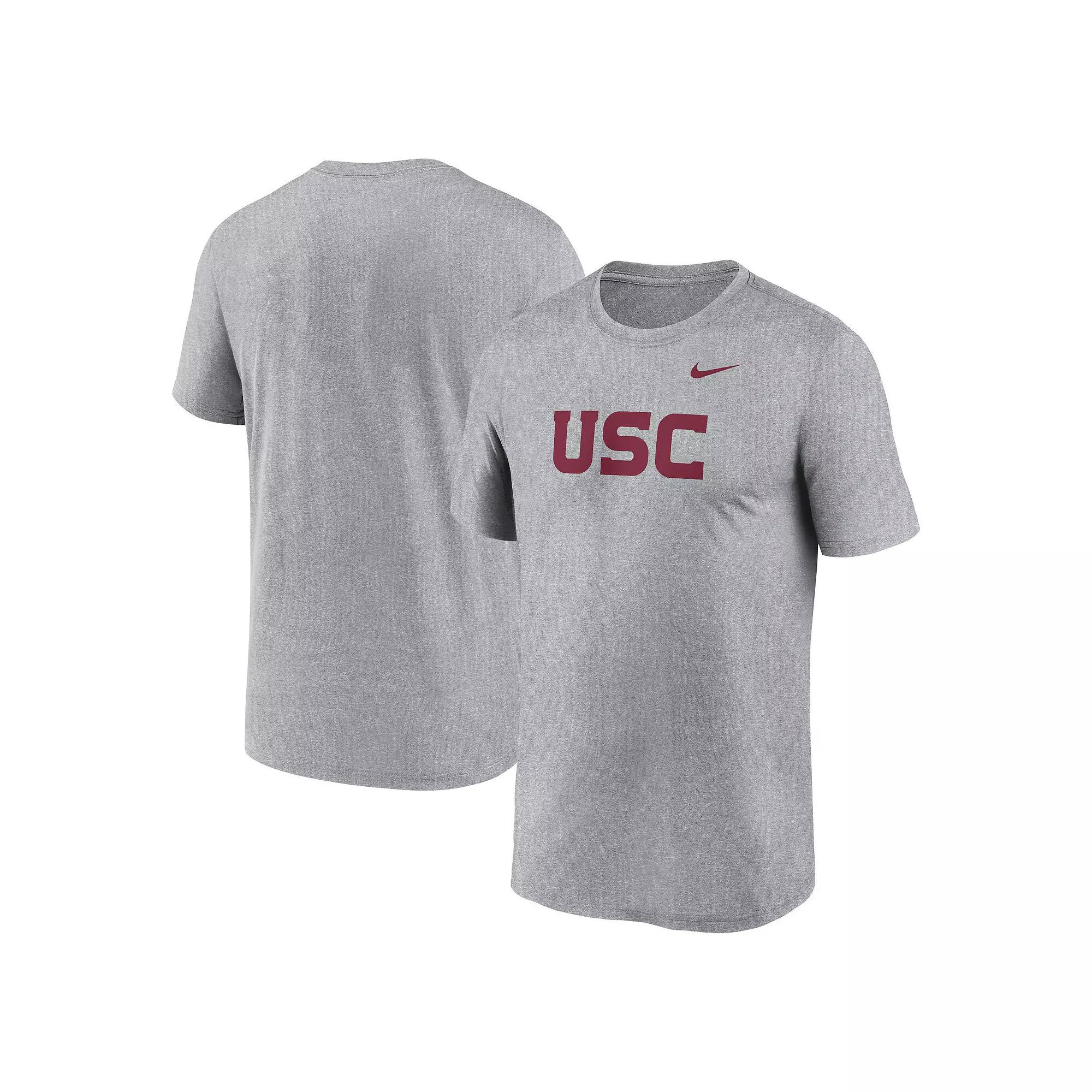 Men's Nike Heather Gray USC Trojans Primetime Legend Wordmark T-Shirt, Size: 2XL, Grey Product Image