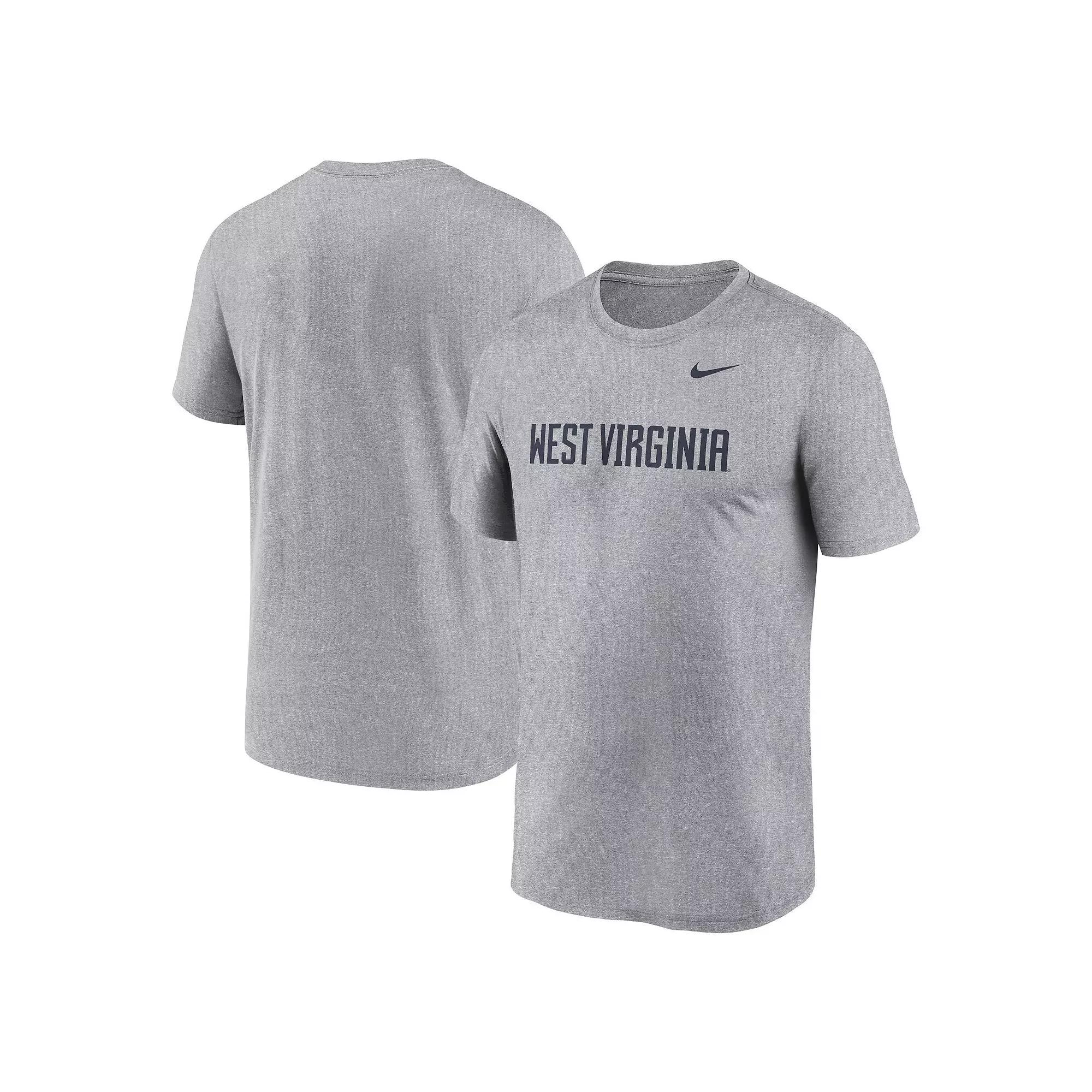 Men's Nike Heather Gray West Virginia Mountaineers Primetime Legend Wordmark T-Shirt,  Product Image
