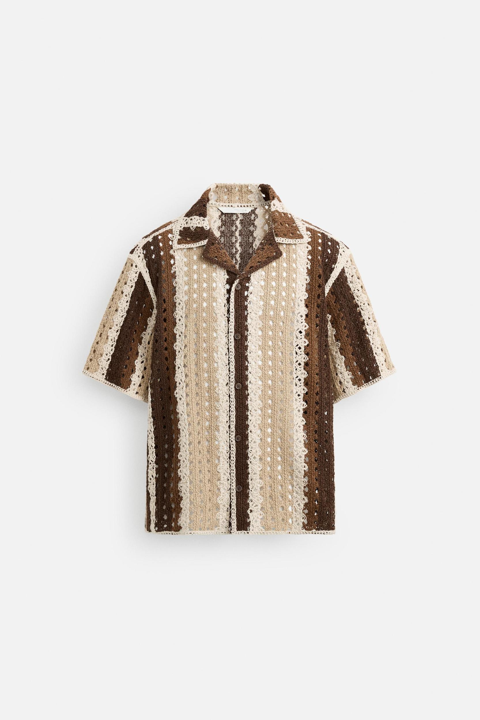 CROCHET TEXTURED SHIRT Product Image