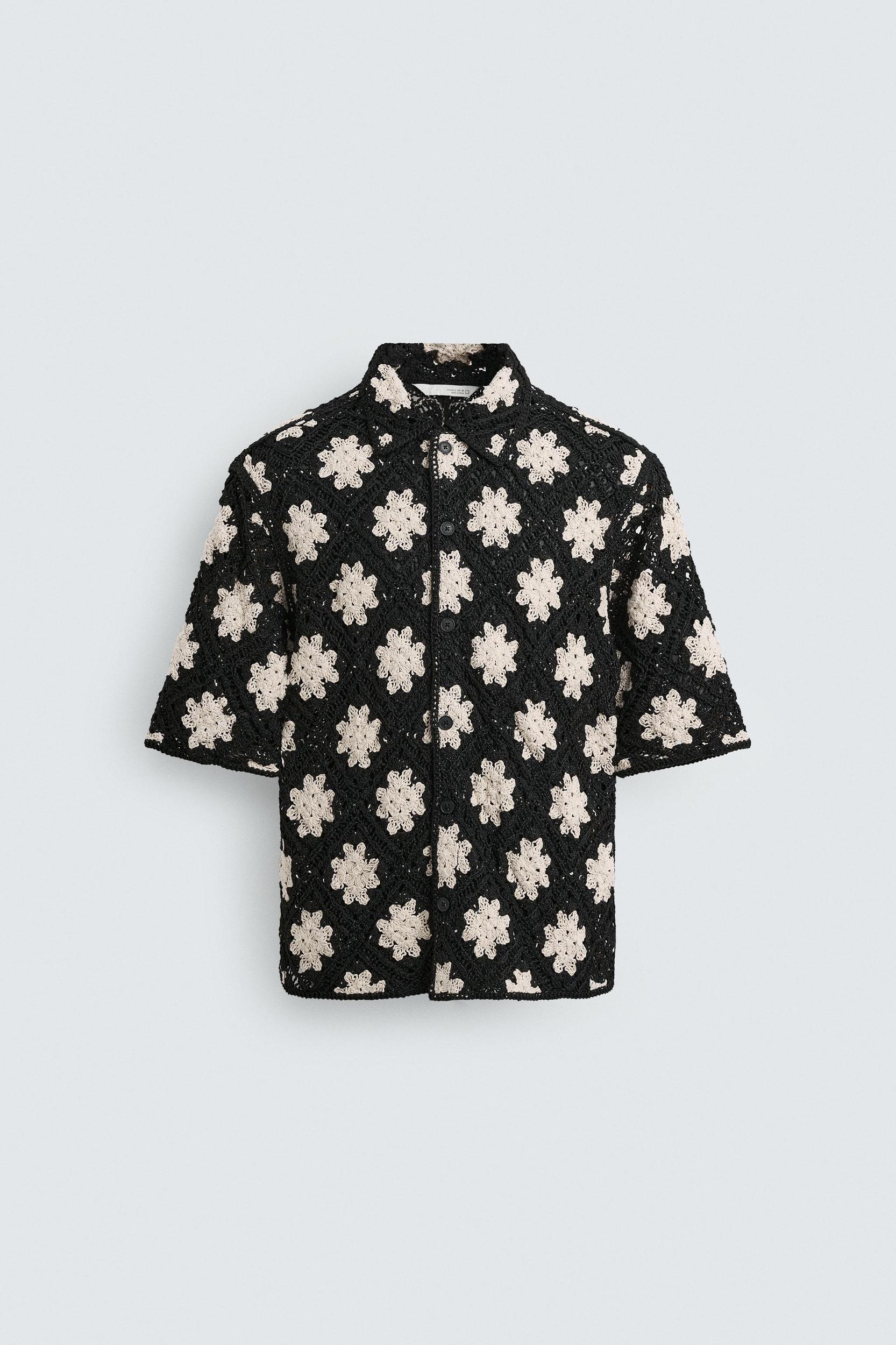 CROCHET TEXTURED SHIRT Product Image