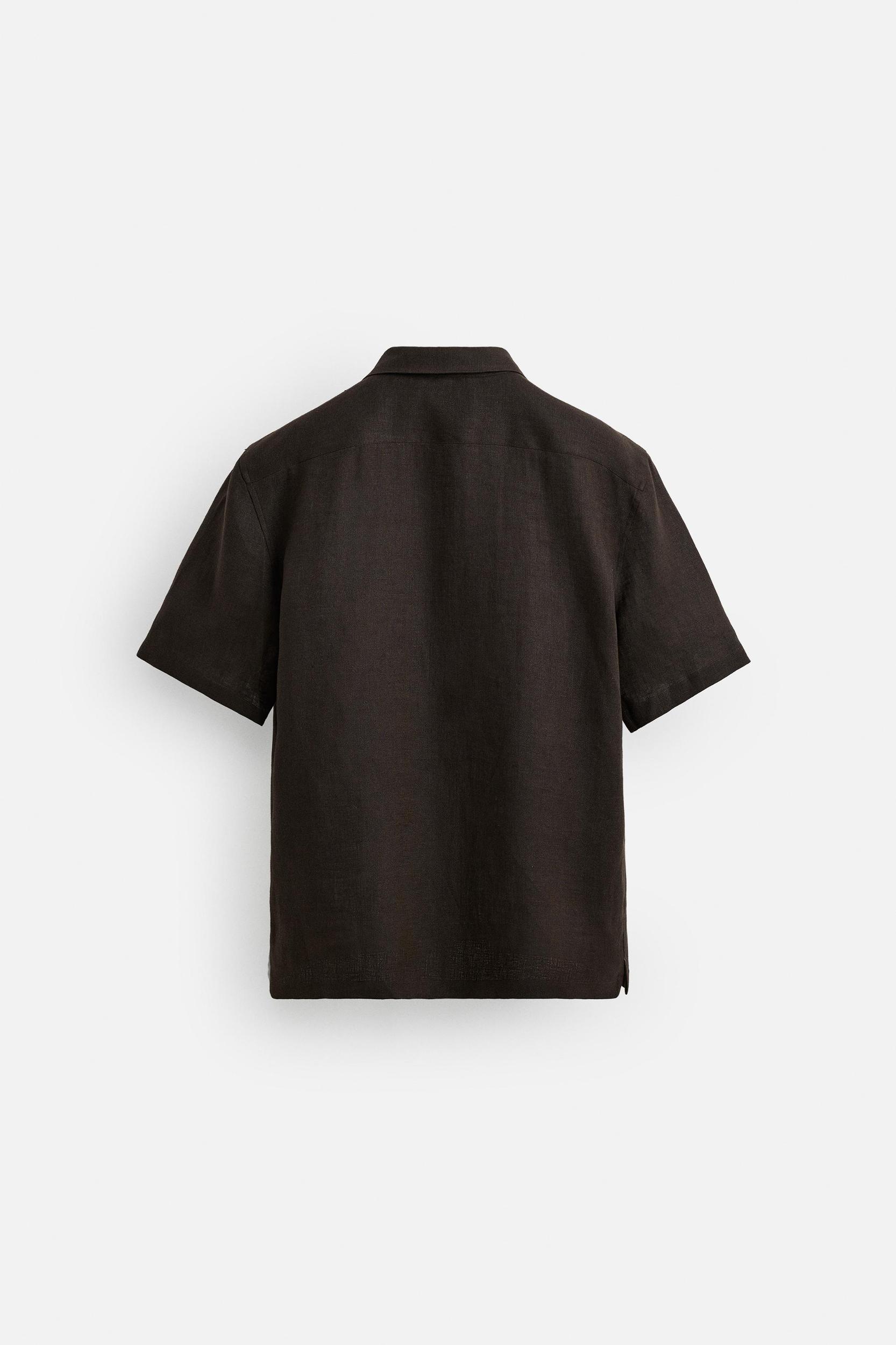 100% LINEN SHIRT WITH POCKETS Product Image