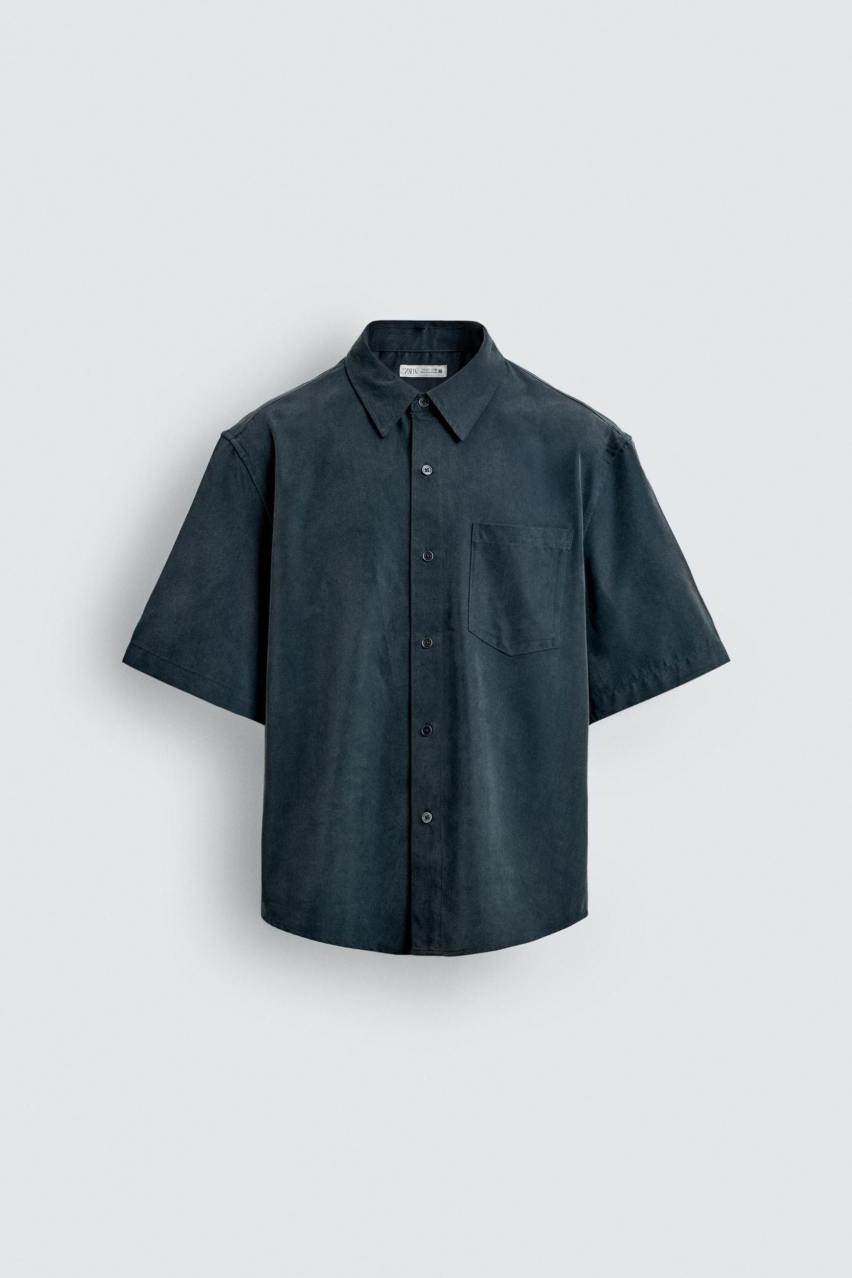 WASHED EFFECT RELAXED FIT SHIRT Product Image