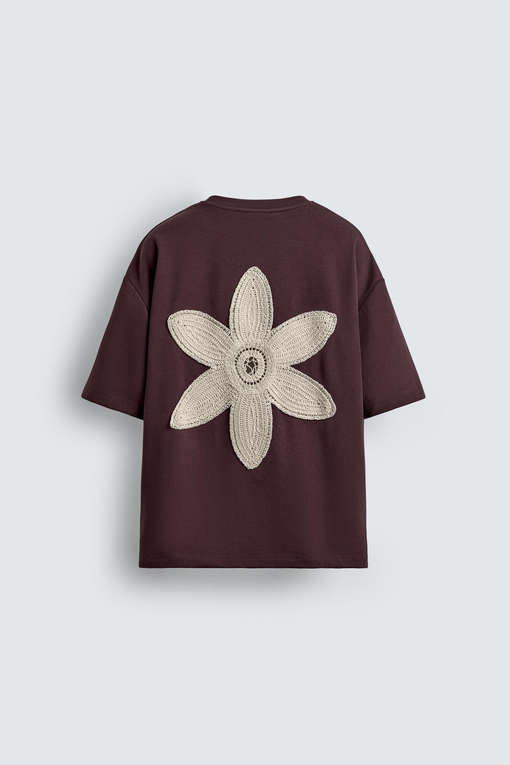 EMBROIDERED FLORAL T-SHIRT Product Image