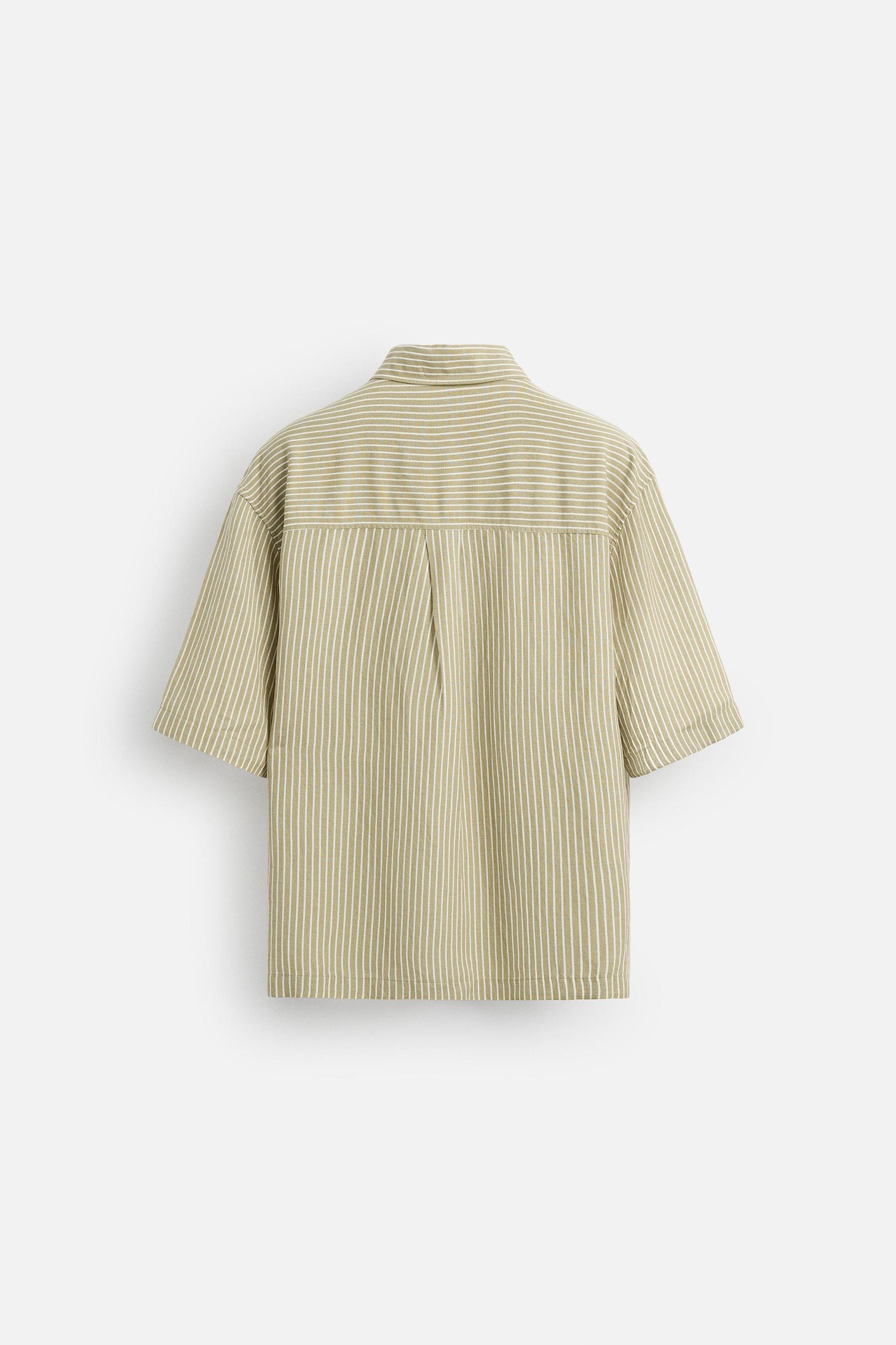 LINEN - VISCOSE STRIPED SHIRT Product Image
