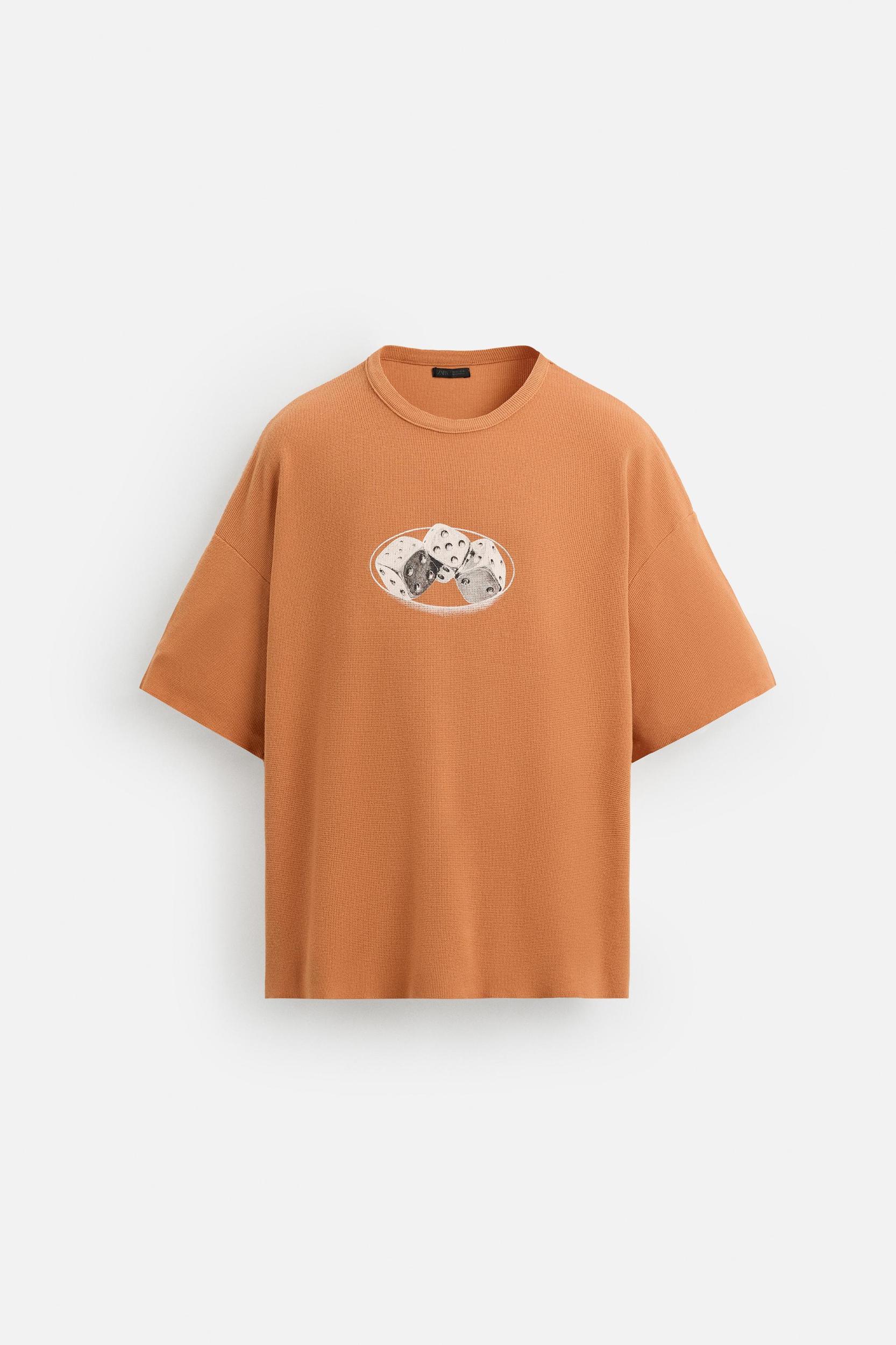 WASHED PRINT KNIT T-SHIRT Product Image