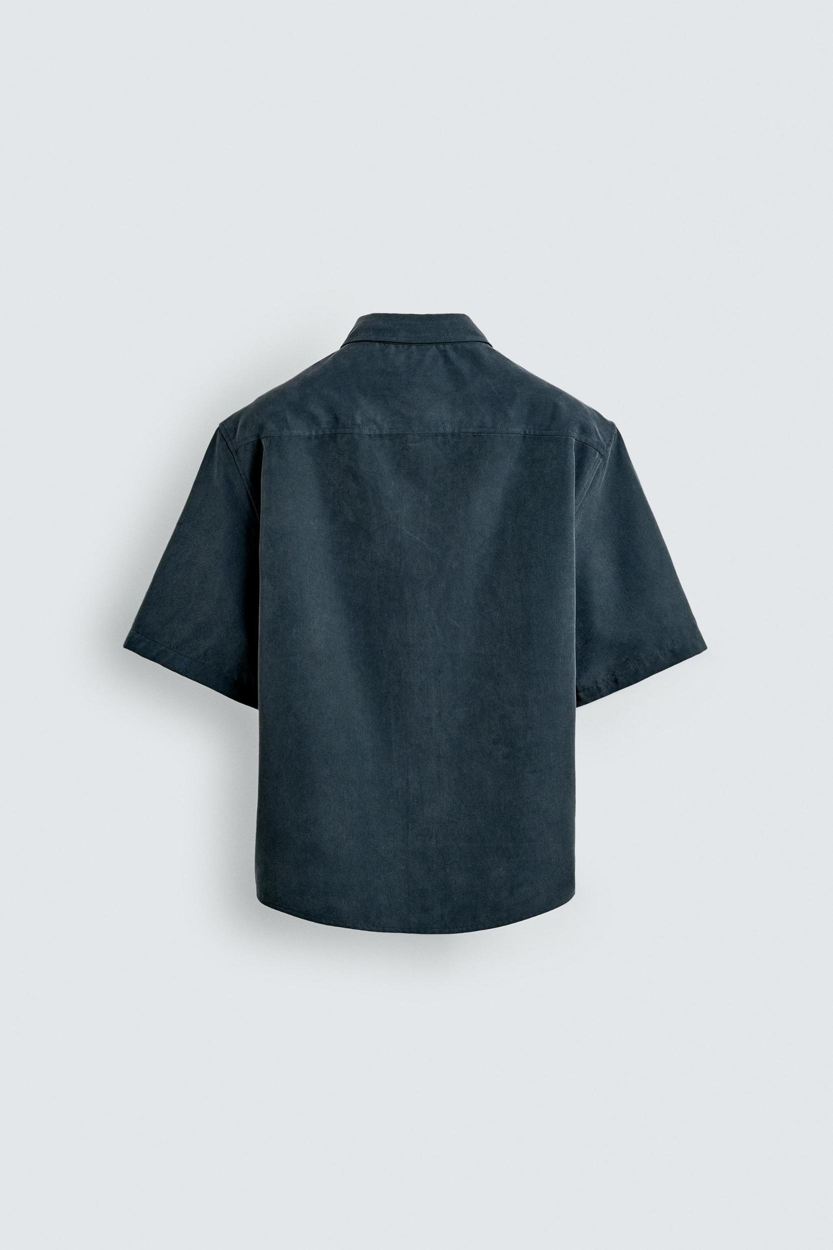 WASHED EFFECT RELAXED FIT SHIRT Product Image