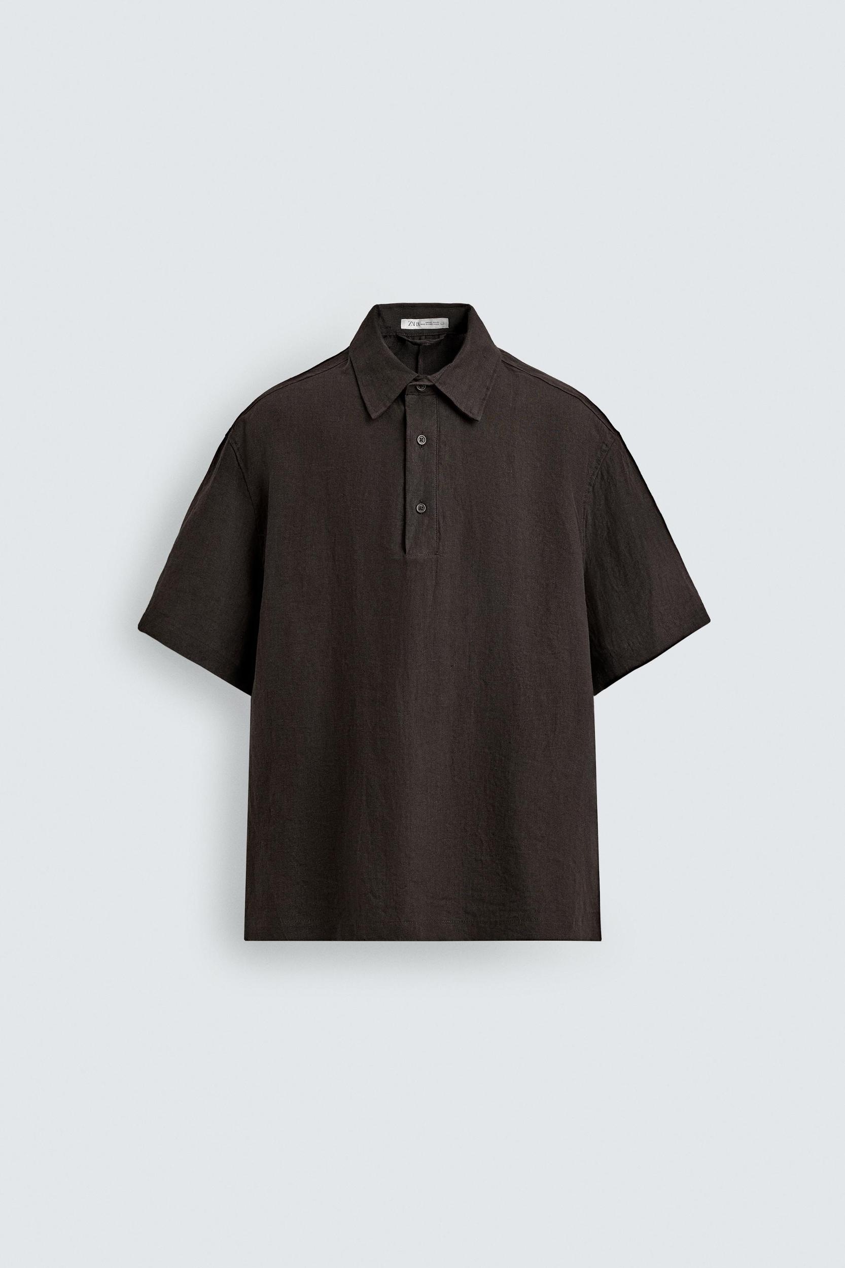 100% LINEN POLO SHIRT Product Image