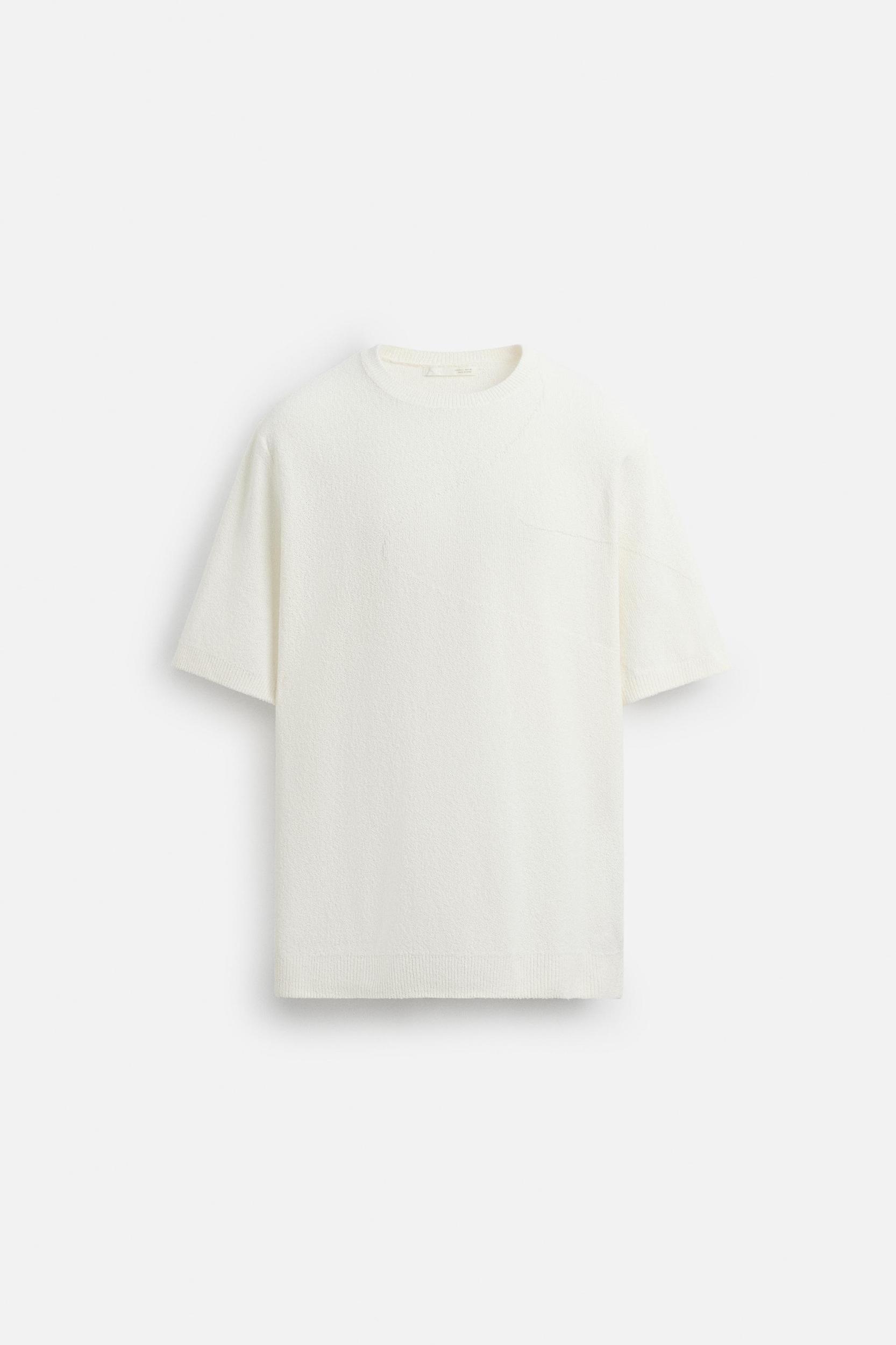 WAVE JACQUARD KNIT T-SHIRT Product Image