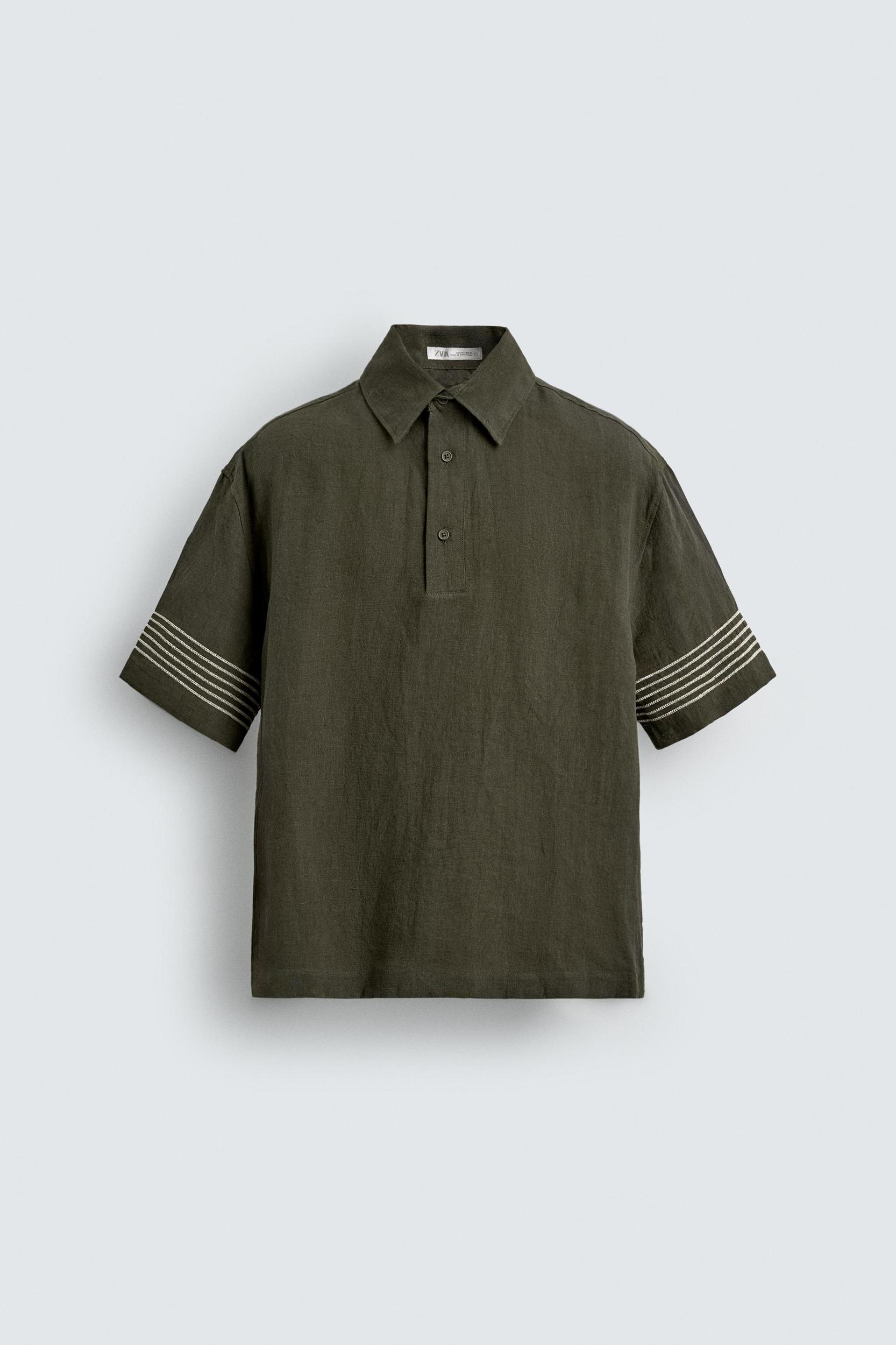 100% LINEN POLO SHIRT Product Image