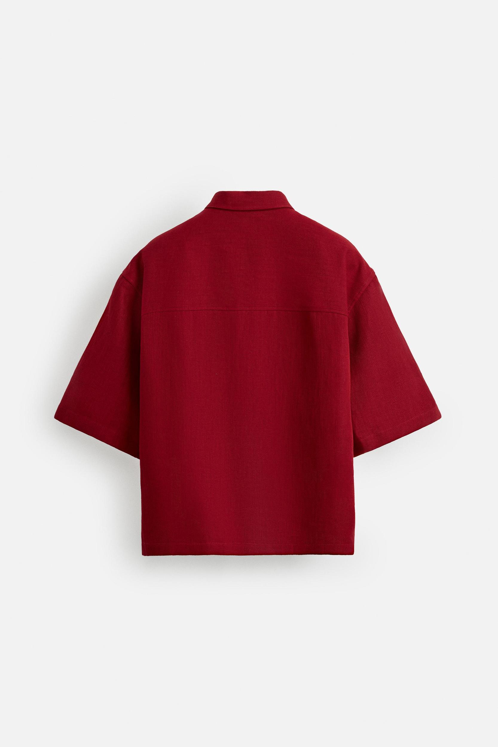 COTTON LINEN TEXTURED SHIRT Product Image
