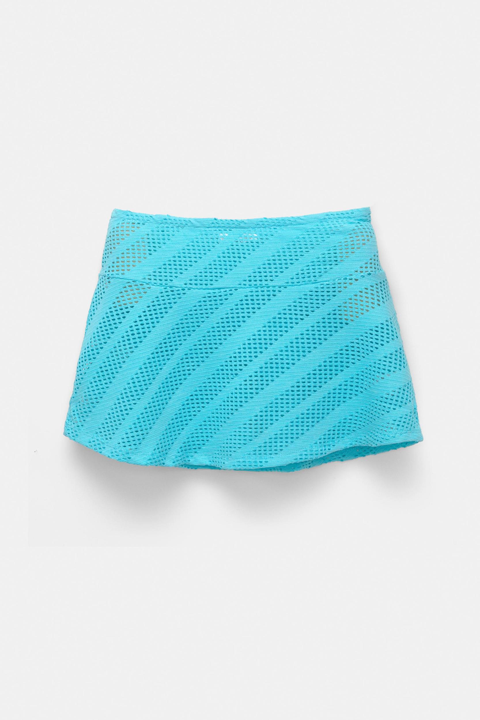 Open-knit mini skirt Product Image