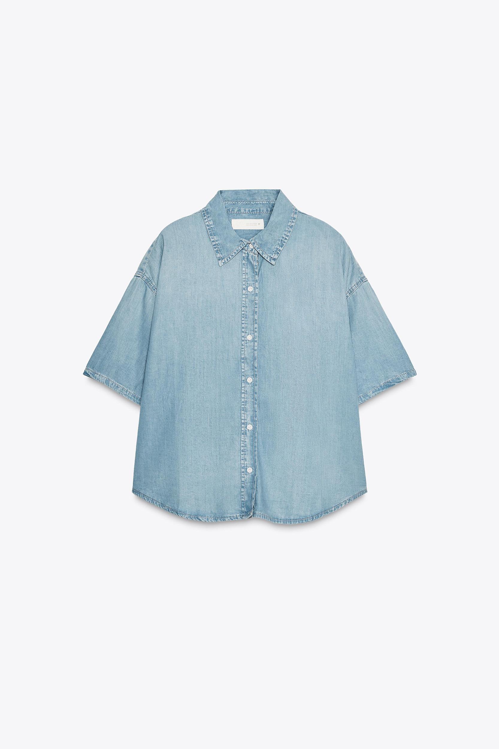 TRF DENIM CROP SHIRT Product Image