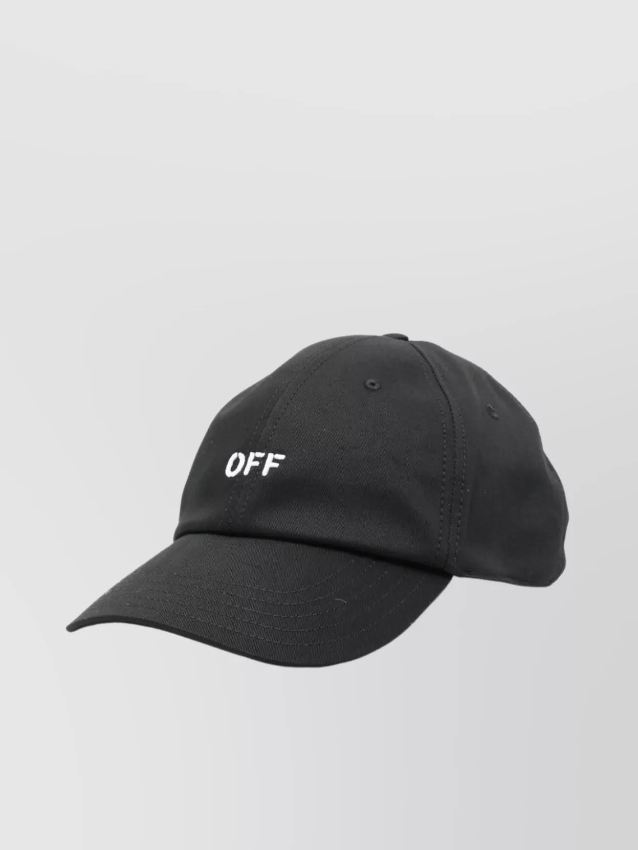 OFF-WHITE Logo-embroidered Baseball Cap With Curved Peak In Black Product Image