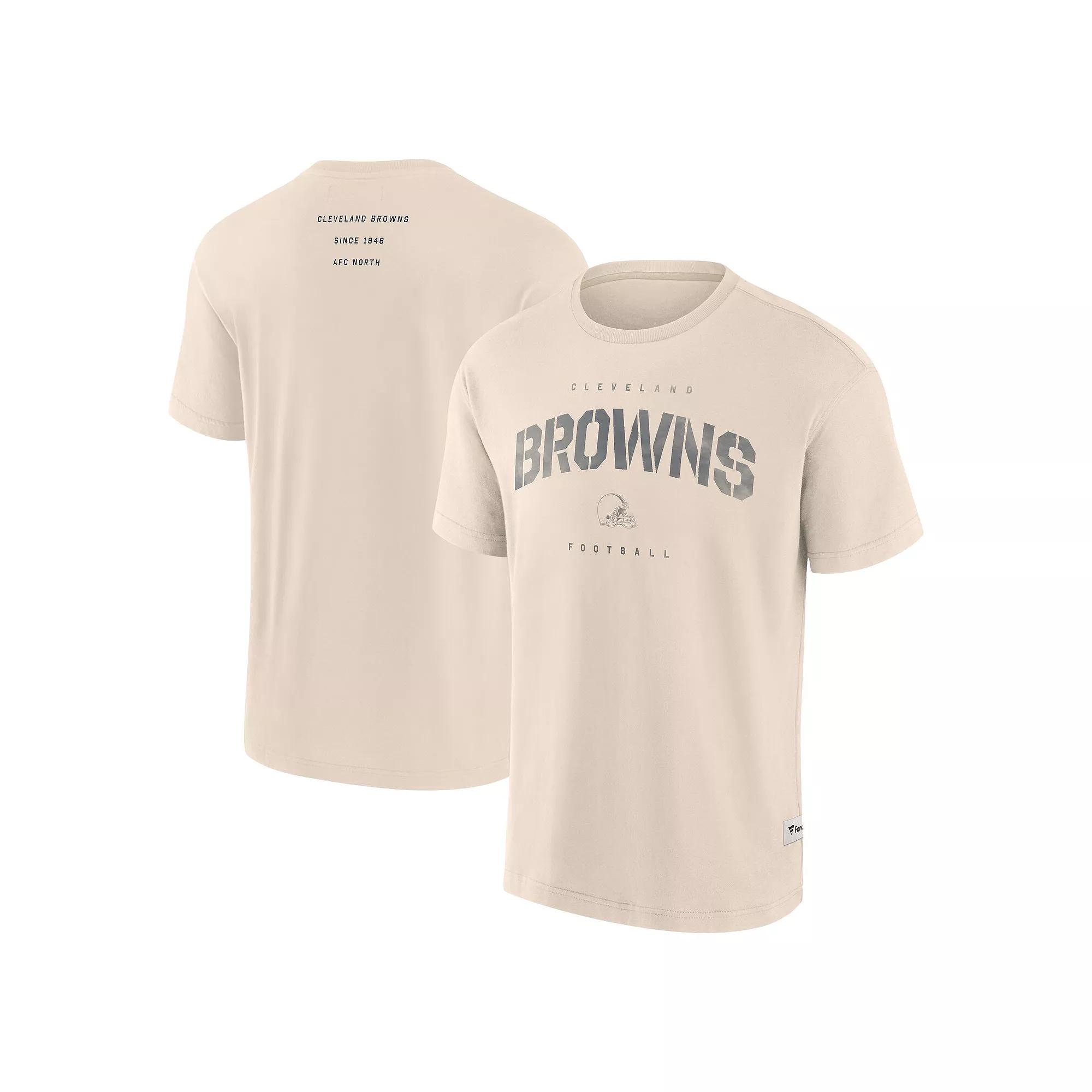Men's Fanatics Cream Dallas Cowboys Elements Future Ground Lettering T-Shirt, Size: Large, Beige Product Image