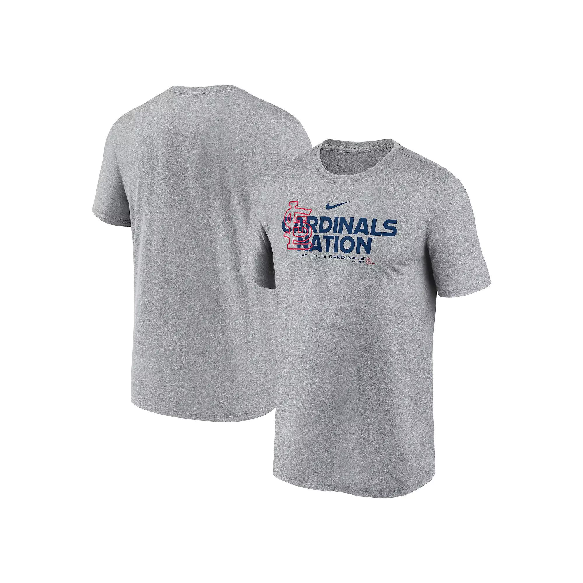 Men's Nike Heathered Charcoal St. Louis Cardinals Local Rep Legend Performance T-Shirt, Size: XL Product Image