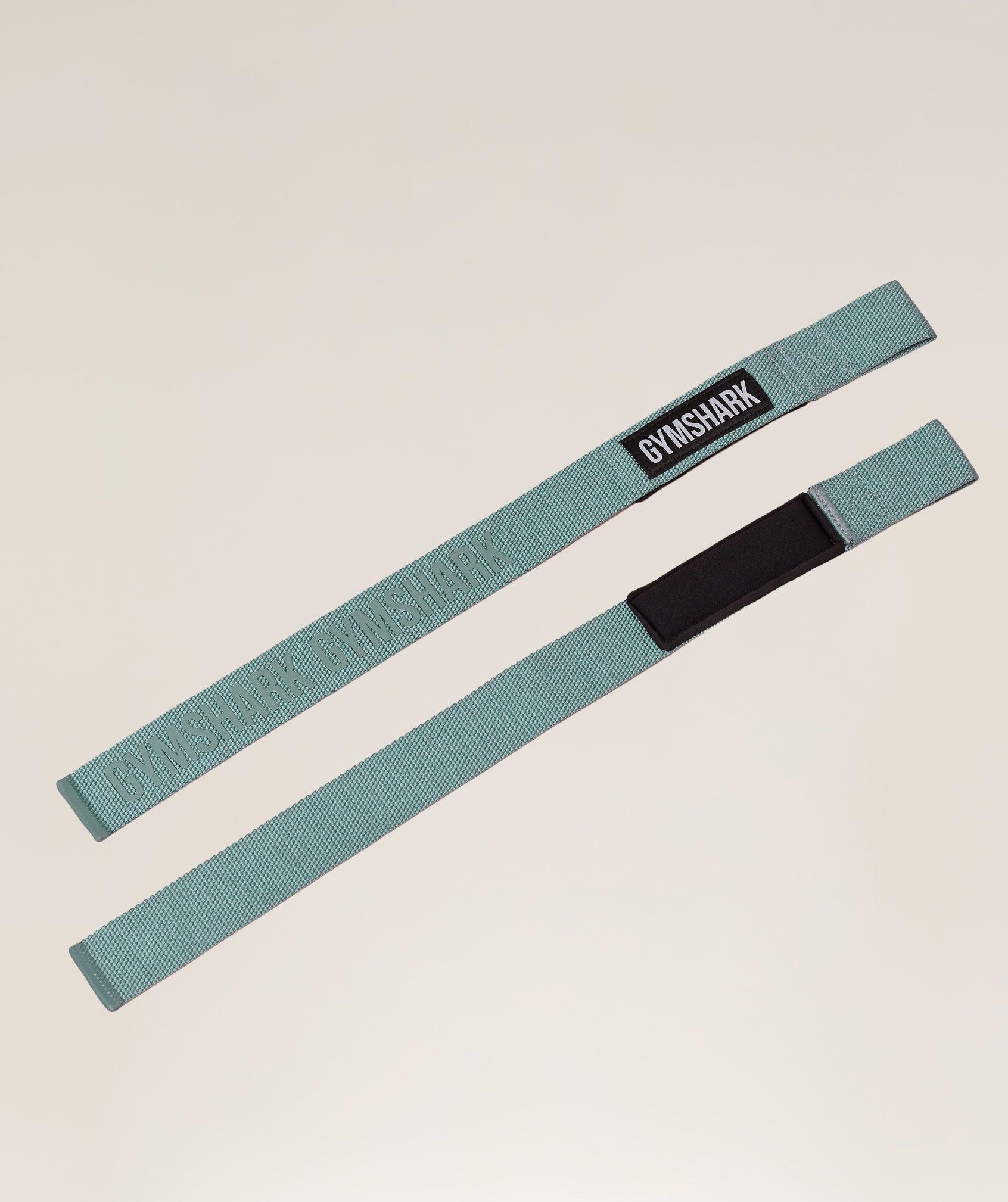 Gymshark Silicone Lifting Straps - Rest Blue Unisex Product Image