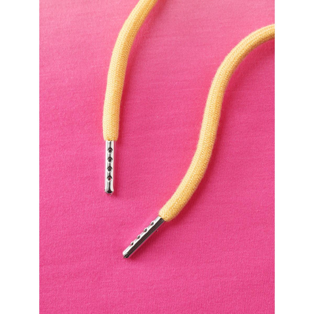 Plus Size Color Gradient Stretchy Hem Hoodie Women Multicolor Playful Non Hooded Casual Sweatshirts BloomChic 28/5X Product Image