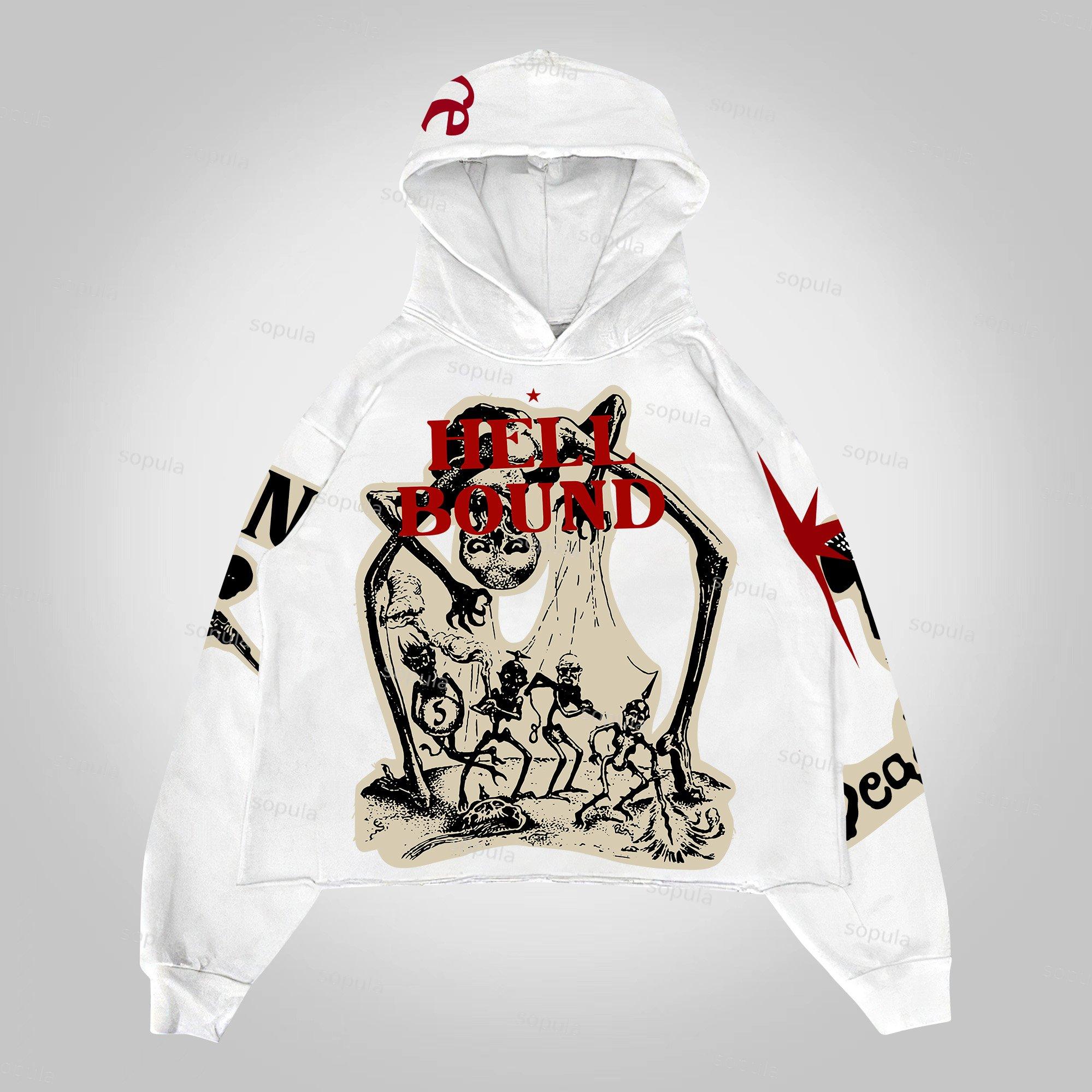 Sopula Punk Mummy Vintage Graphic Oversized Hoodie Product Image