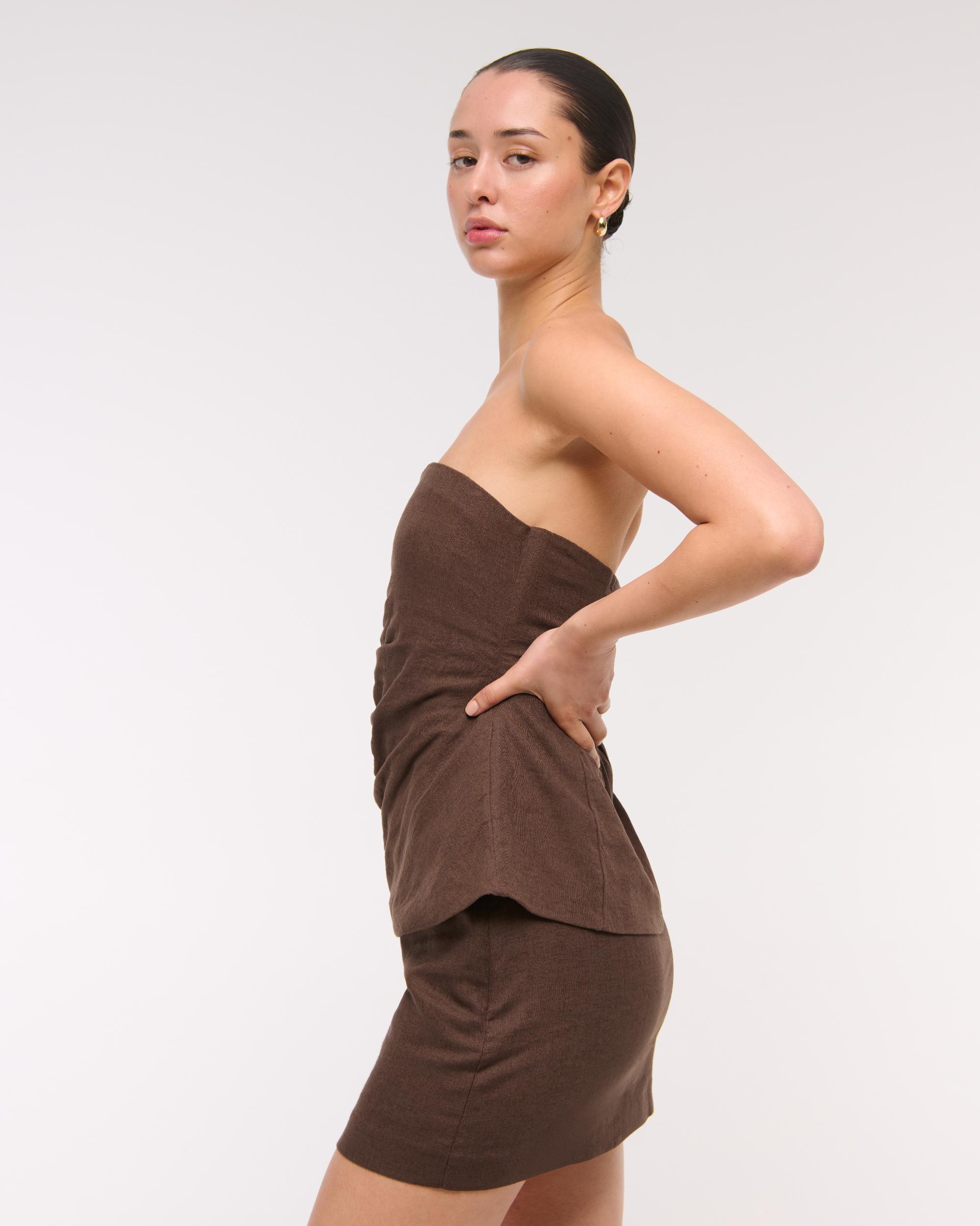 Linen-Blend Tube Top Product Image