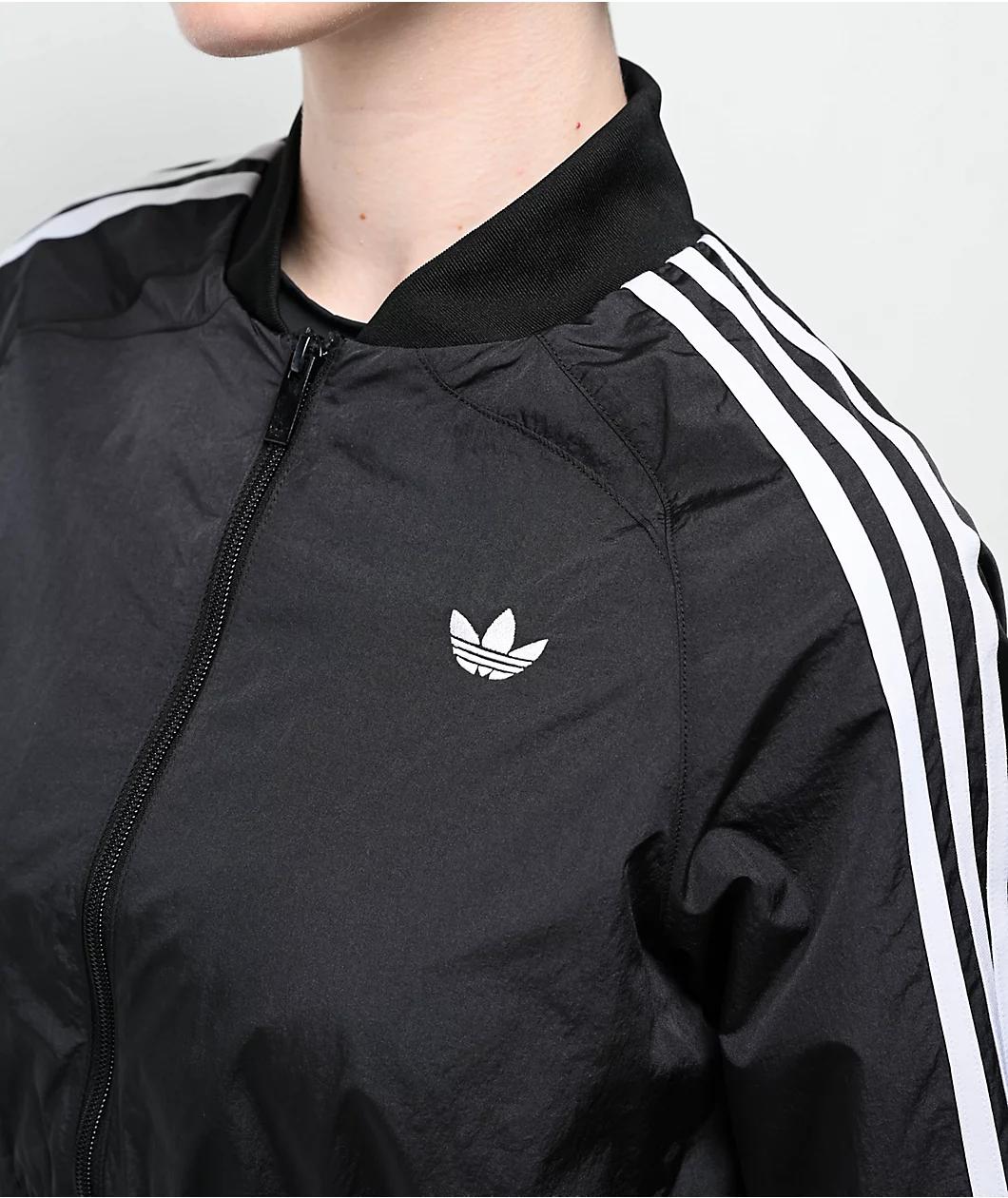 adidas Adicolor Teamgeist Black Crop Track Jacket Product Image