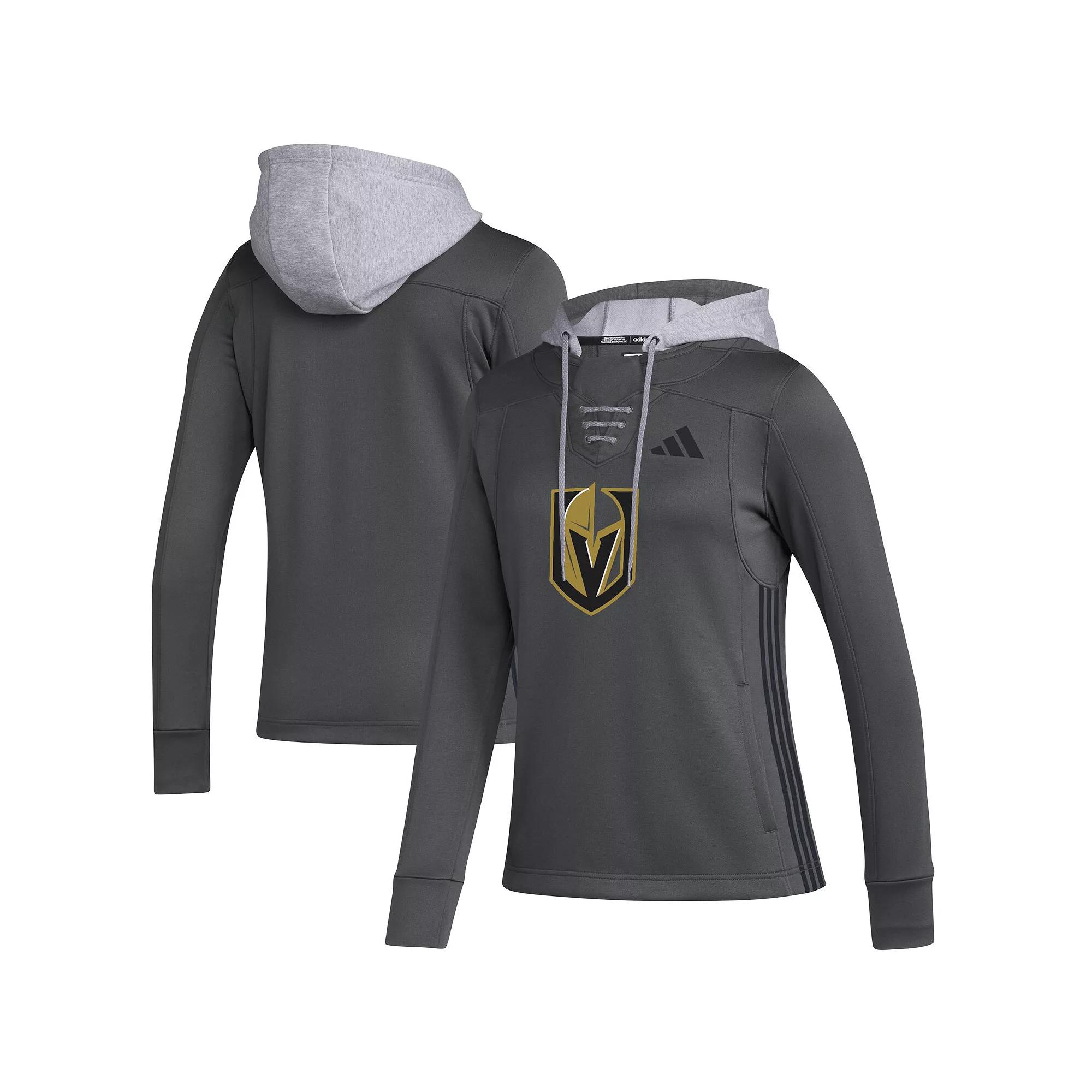 Women's adidas Black Pittsburgh Penguins Refresh Skate Lace AEROREADY Pullover Hoodie,  Product Image