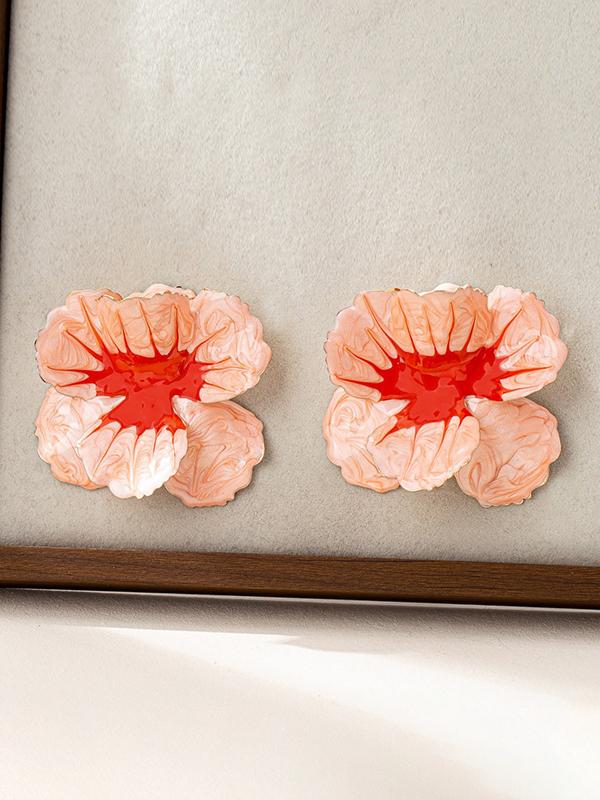 Flower Shape Geometric Earrings Accessories Product Image