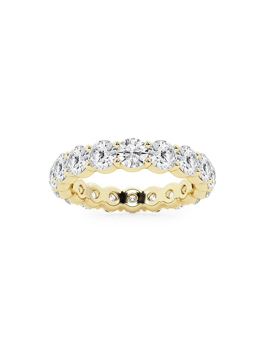 Womens 14K Yellow Gold & Shared-Prong Natural Diamond Eternity Band/1.00-5.00 TCW Product Image