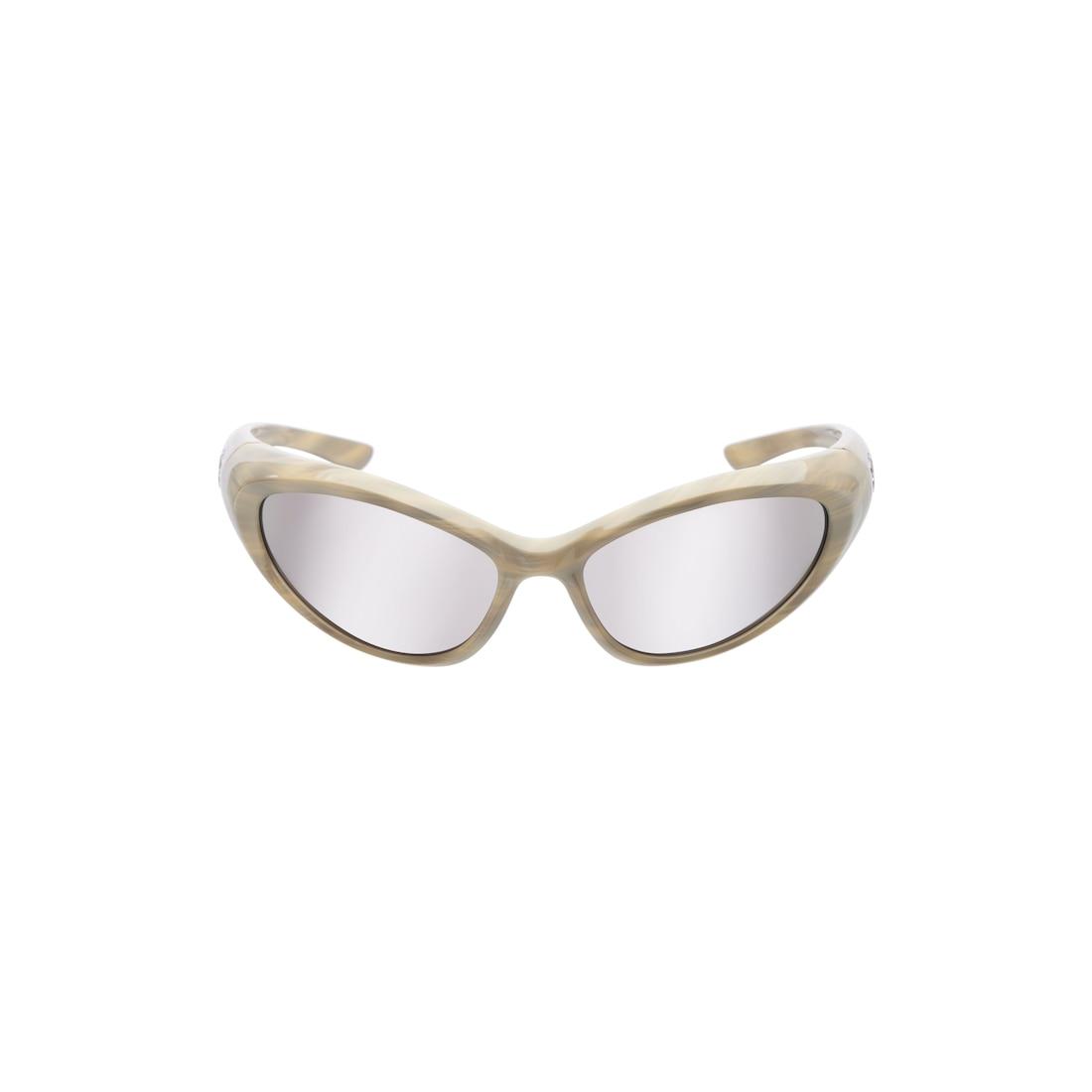 Sporty B Round Af Sunglasses  in White Product Image