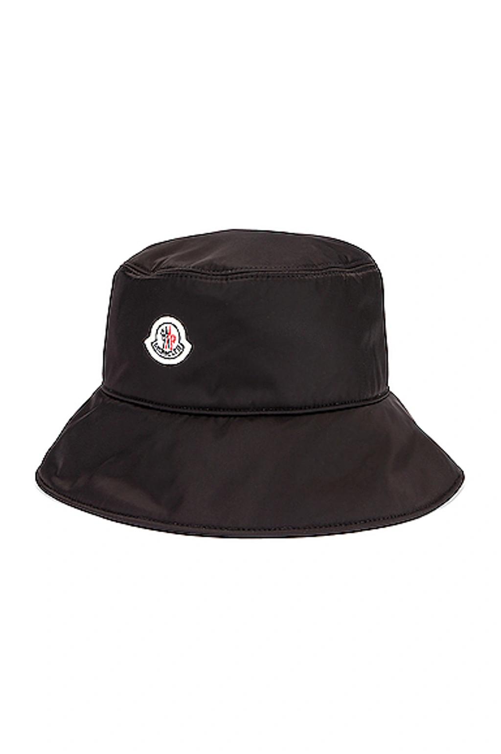 MONCLER Cotton Blend Bucket Hat Accessories In Black Product Image