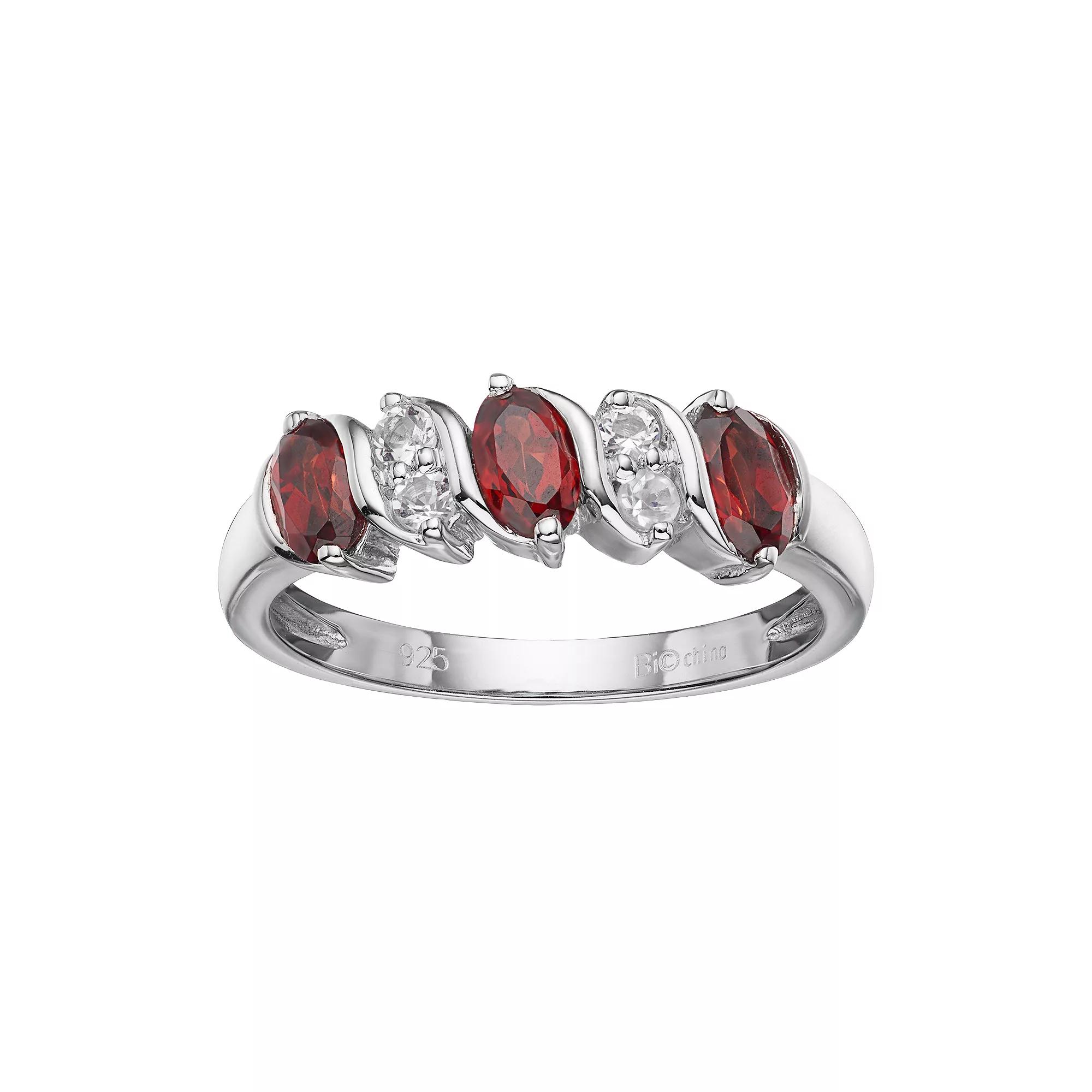 Gemminded Sterling Silver Lab-Created Sapphire & Lab-Created White Sapphire Ring, Women's,  Product Image