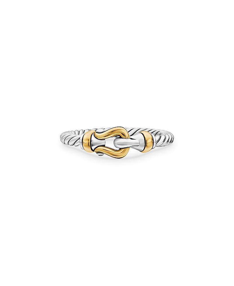 Womens Petite Buckle Ring with 18K - Product Image