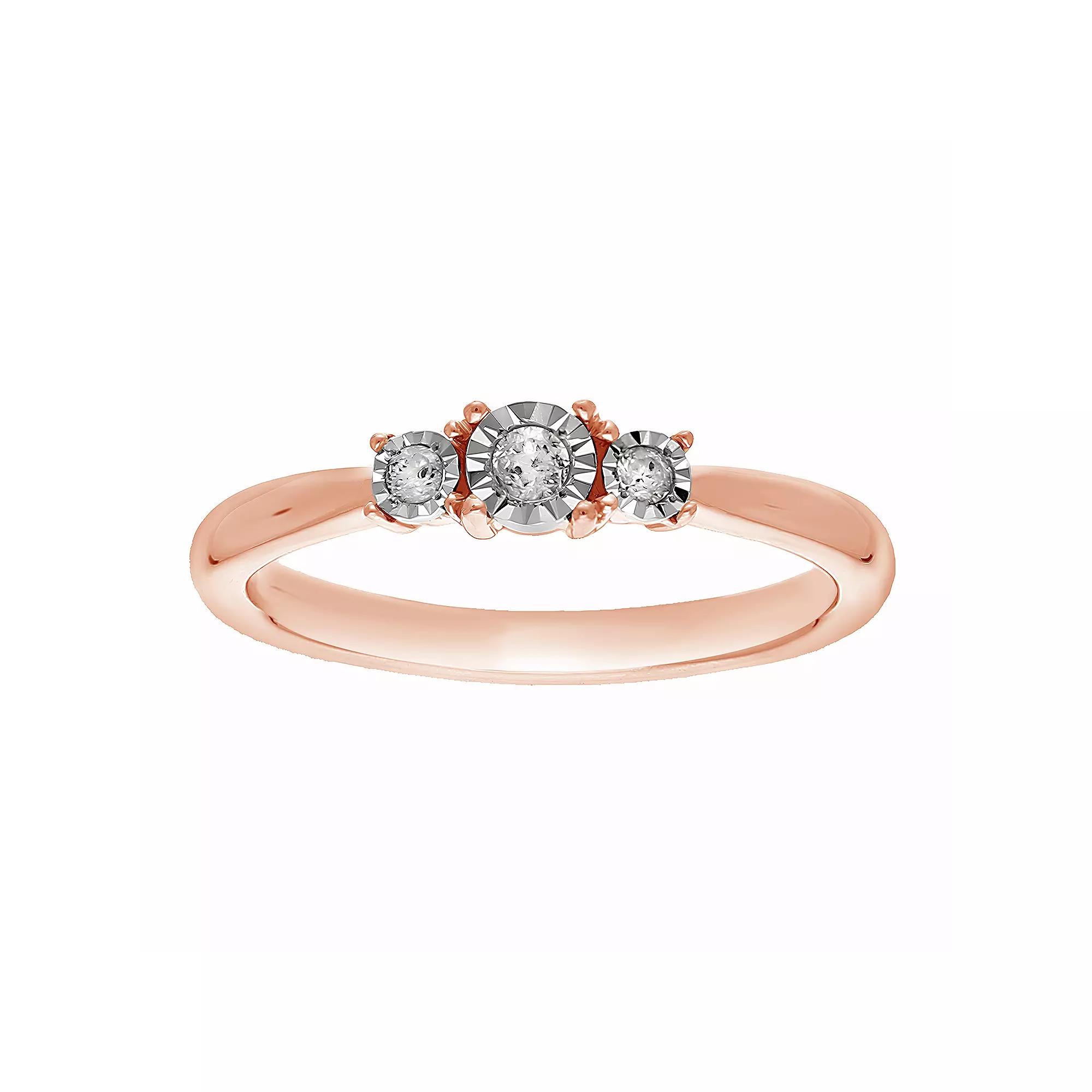Diamond Brilliance 1/10 Carat T.W. Lab-Grown Diamond Trio Fashion Ring, Women's,  Product Image