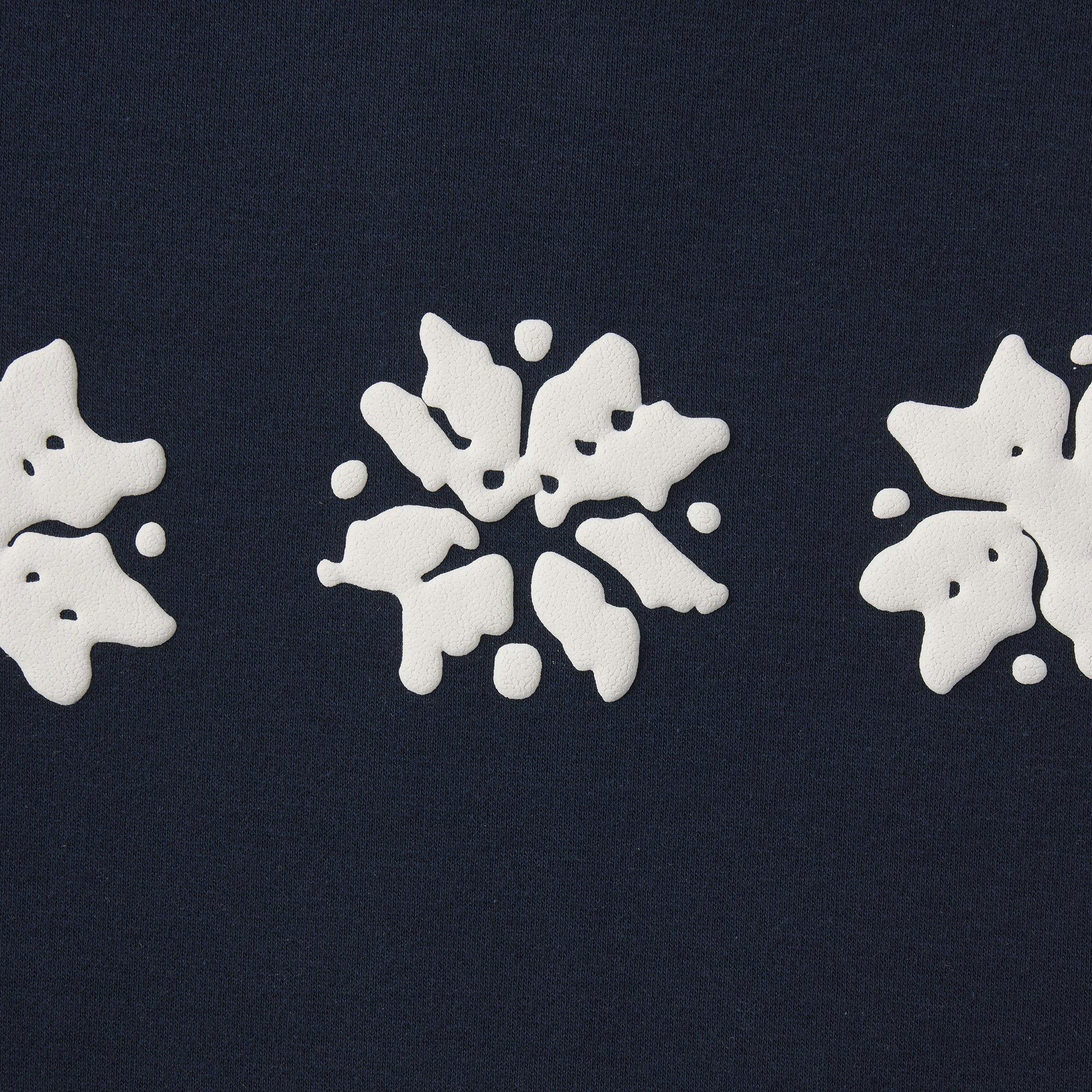 CACTUS PLANT FLEA MARKET X SKIMS COTTON FLEECE OVERSIZED QUARTER ZIP | NAVY SKI CLUB PRINT Product Image