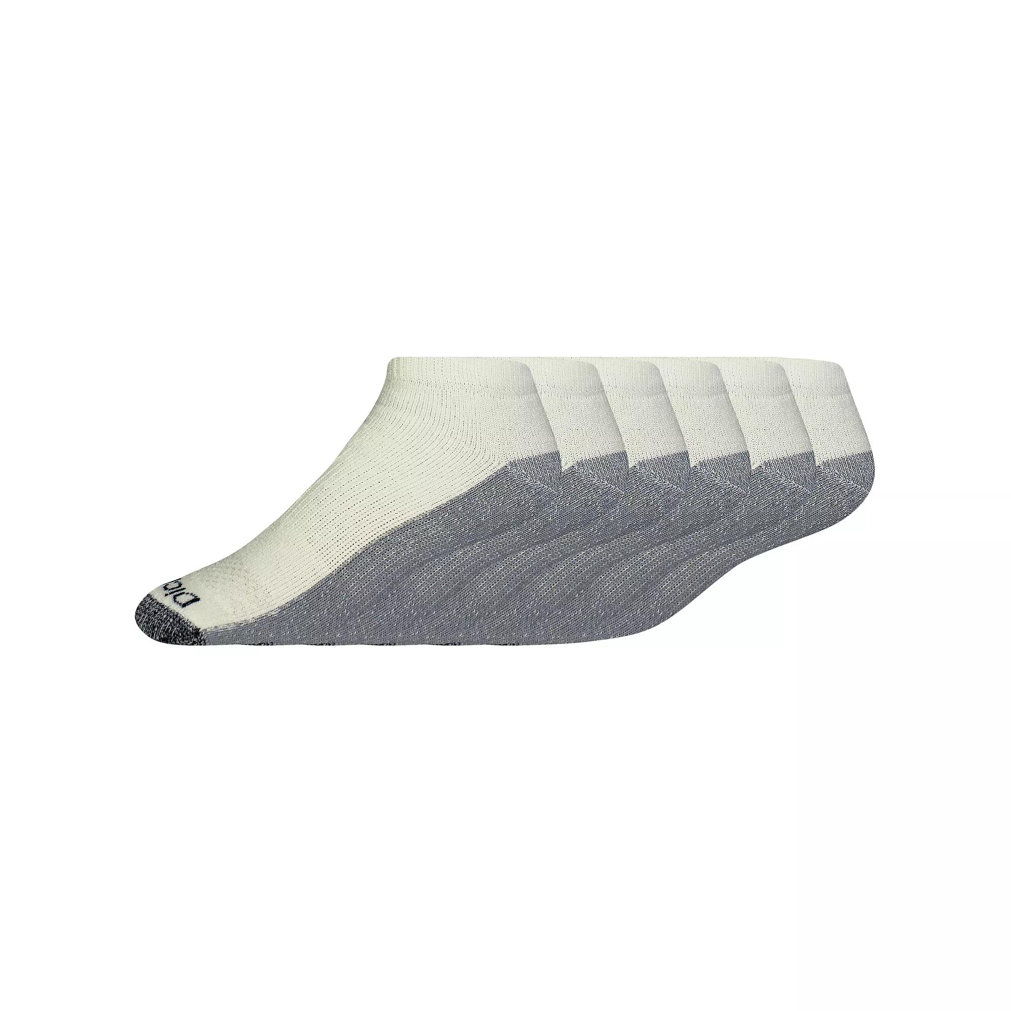 Dickies Men's 6pk Moisture Control Low-Cut Socks - White 6-12 Product Image