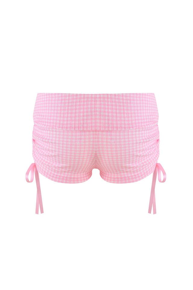 MIA SHORT - PINK : PINK GINGHAM Product Image