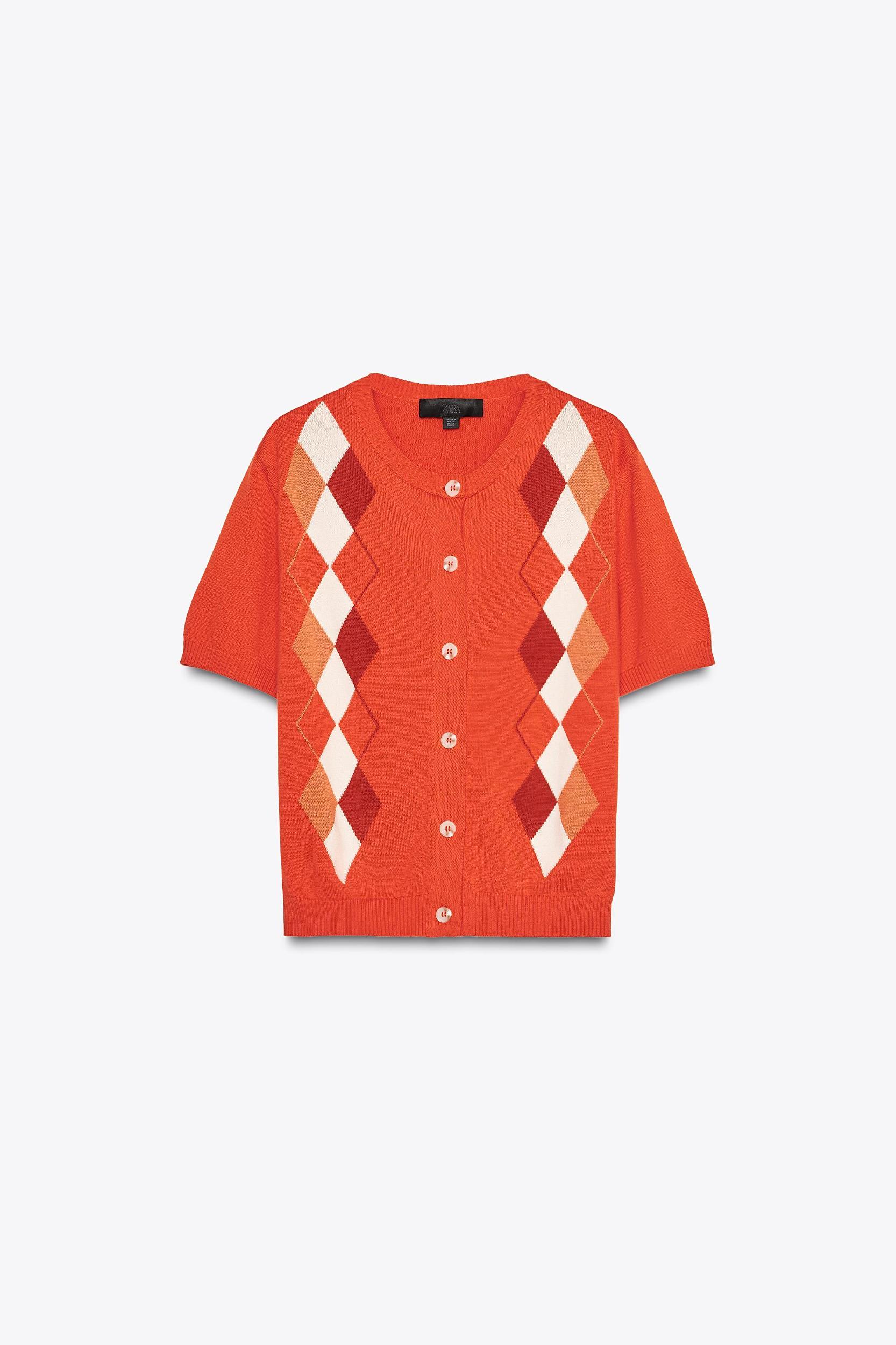 ARGYLE KNIT CARDIGAN Product Image